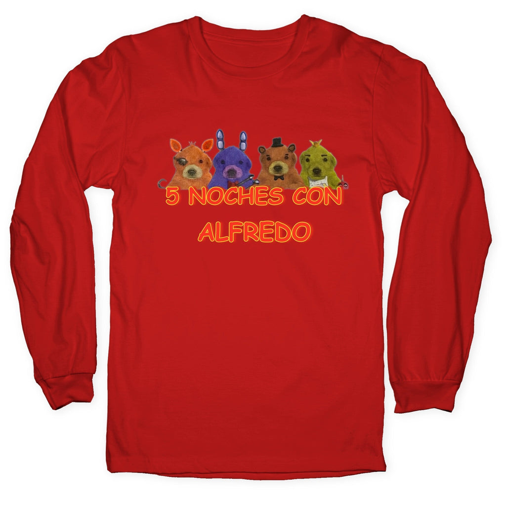 5 Noches Con Alfredo Longsleeve Tee Hoodie, Sweatshirt | CoreVibeTees.com (Image 5)