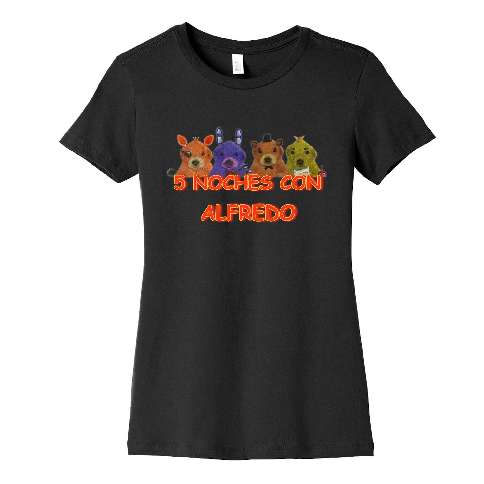 5 Noches Con Alfredo Womens Cotton Tee Hoodie, Sweatshirt | CoreVibeTees.com (Image 3)