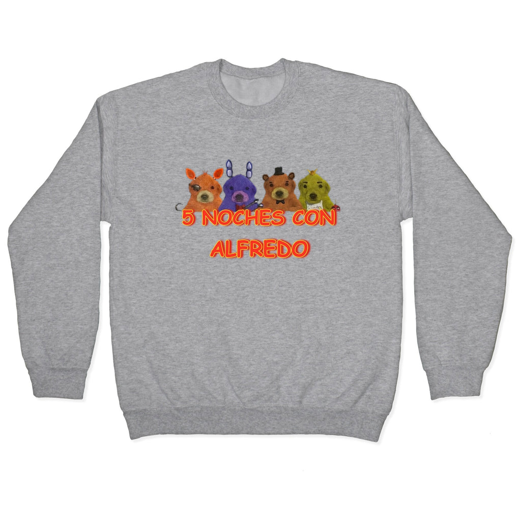 5 Noches Con Alfredo Crewneck Sweatshirt T-Shirts, Hoodie | CoreVibeTees.com (Image 2)
