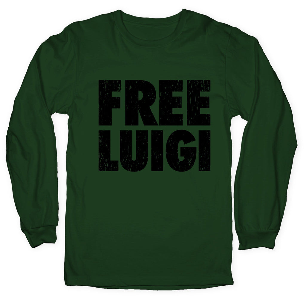 Free Luigi Longsleeve Tee Hoodie, Sweatshirt | CoreVibeTees.com (Image 1)