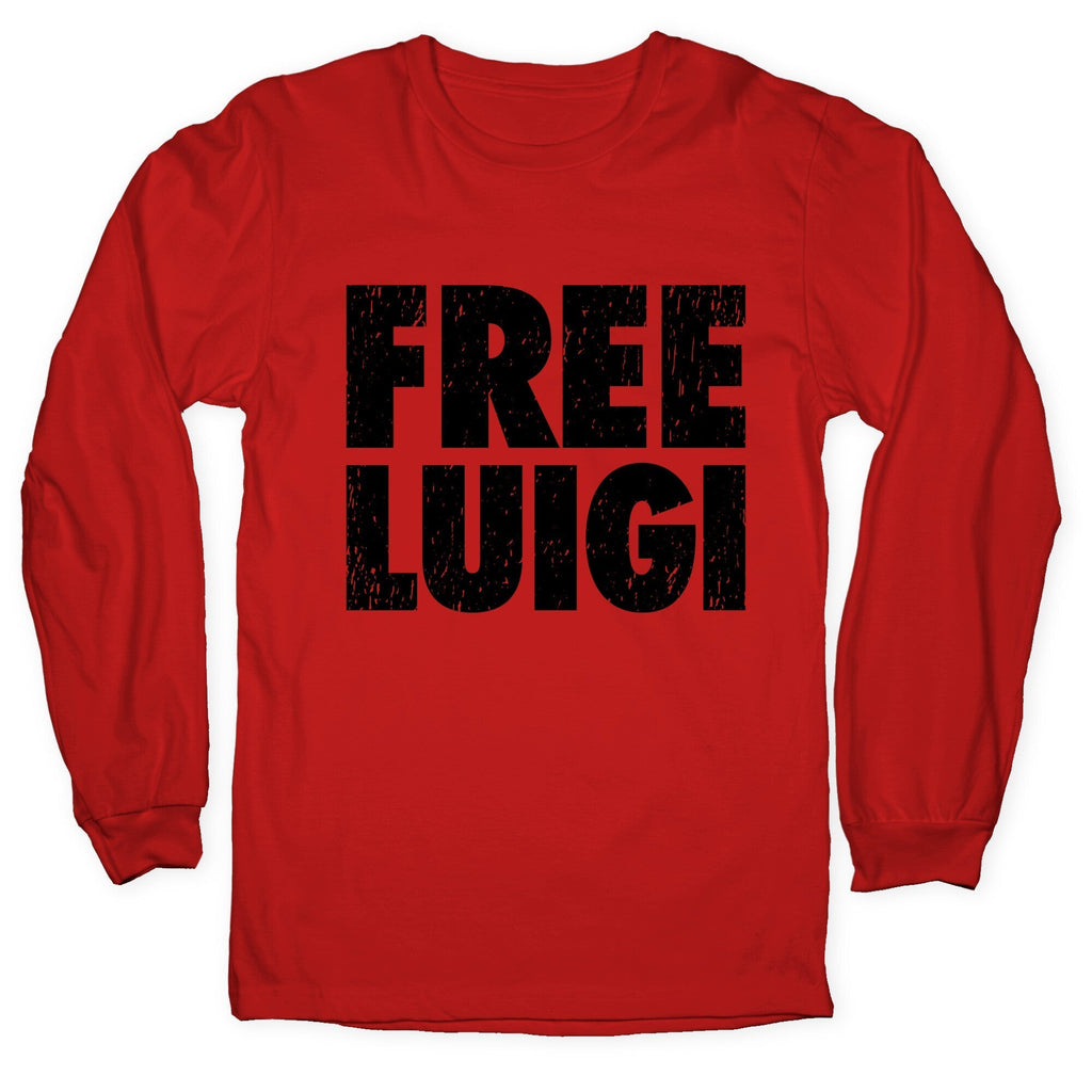 Free Luigi Longsleeve Tee Hoodie, Sweatshirt | CoreVibeTees.com (Image 2)
