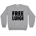 Free Luigi Crewneck Sweatshirt T-Shirts, Hoodie | CoreVibeTees.com (Image 1)