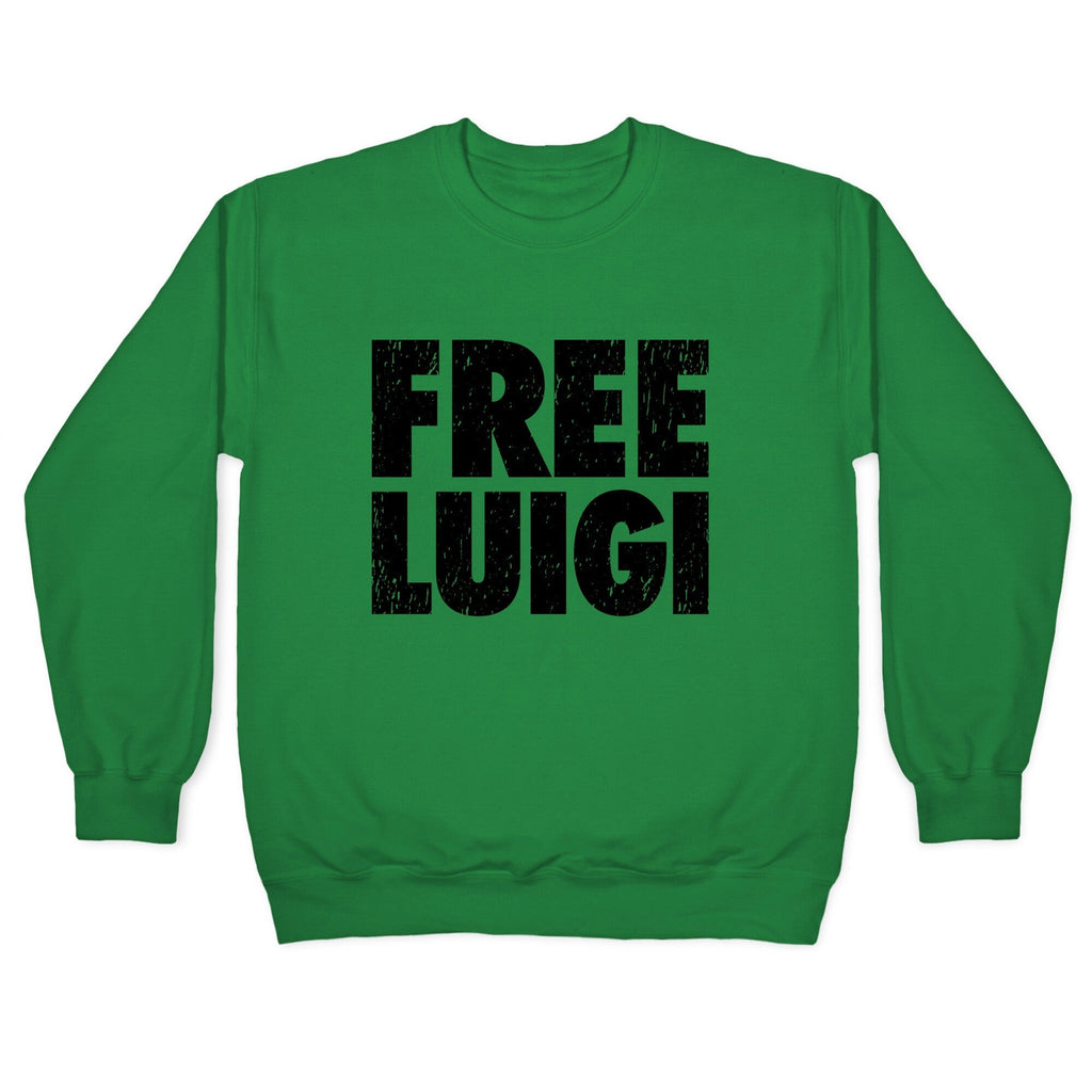 Free Luigi Crewneck Sweatshirt T-Shirts, Hoodie | CoreVibeTees.com (Image 2)