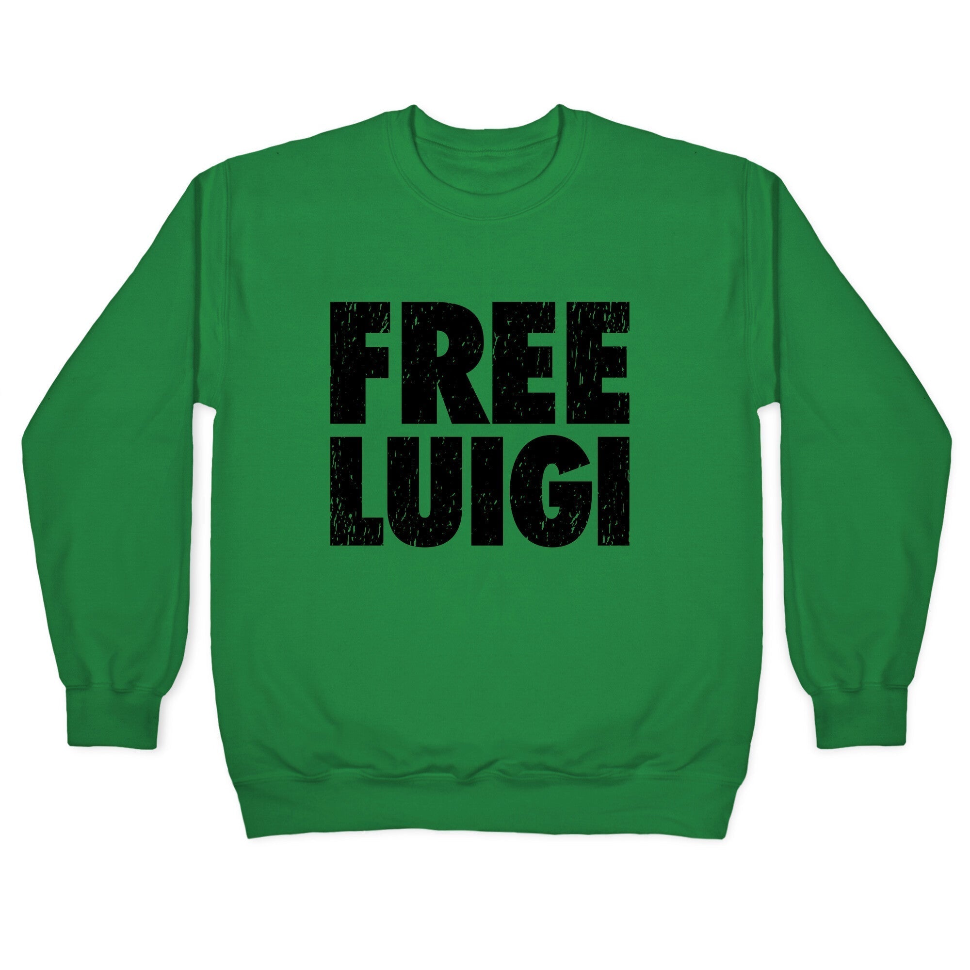 Free Luigi Crewneck Sweatshirt T-Shirts, Hoodie | CoreVibeTees.com (Image 2)