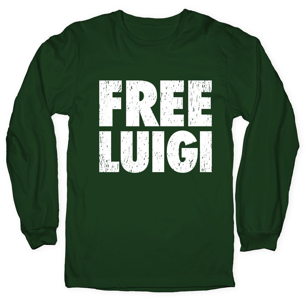 Free Luigi Longsleeve Tee Style001 Hoodie, Sweatshirt | CoreVibeTees.com (Image 3)