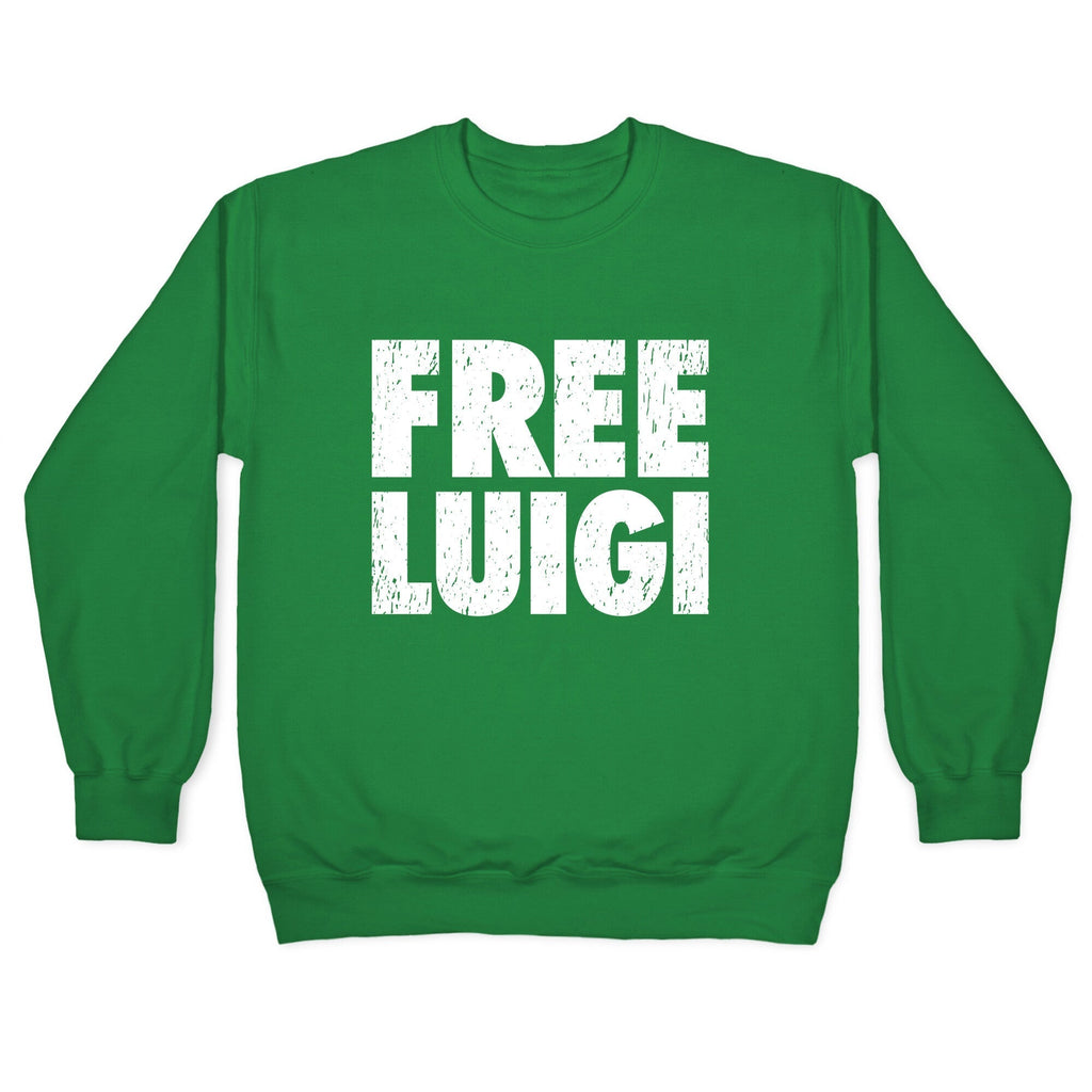 Free Luigi Crewneck Sweatshirt Style001 T-Shirts, Hoodie | CoreVibeTees.com (Image 3)