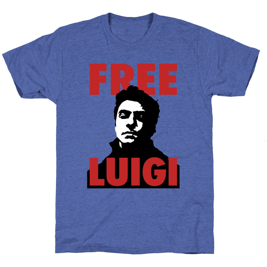 Free Luigi Mangione Unisex Triblend Tee Hoodie, Sweatshirt | CoreVibeTees.com (Image 2)