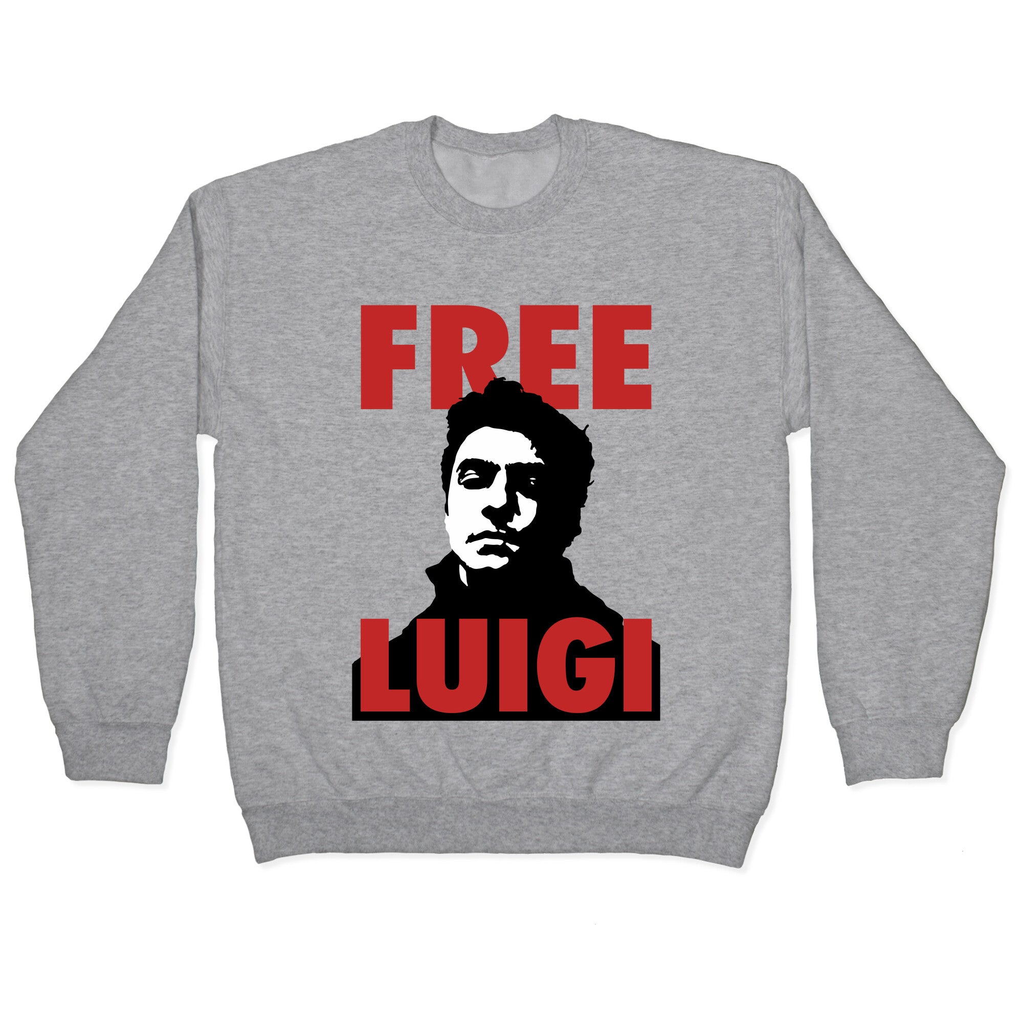 Free Luigi Mangione Crewneck Sweatshirt T-Shirts, Hoodie | CoreVibeTees.com (Image 1)