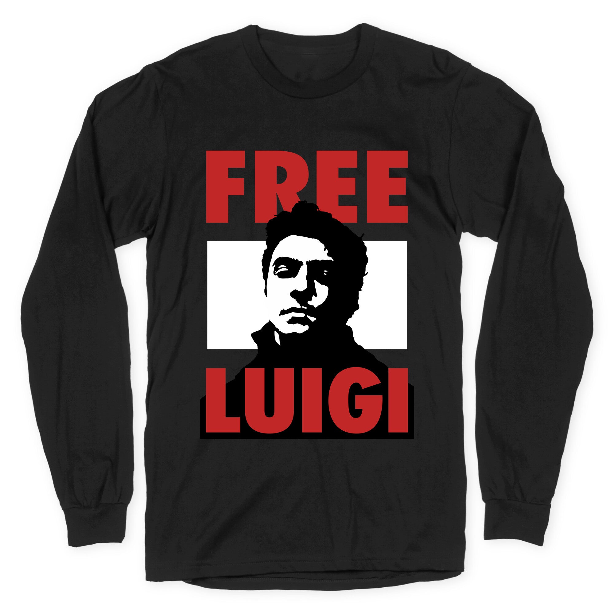Free Luigi Mangione Longsleeve Tee Style001 Hoodie, Sweatshirt | CoreVibeTees.com (Image 1)