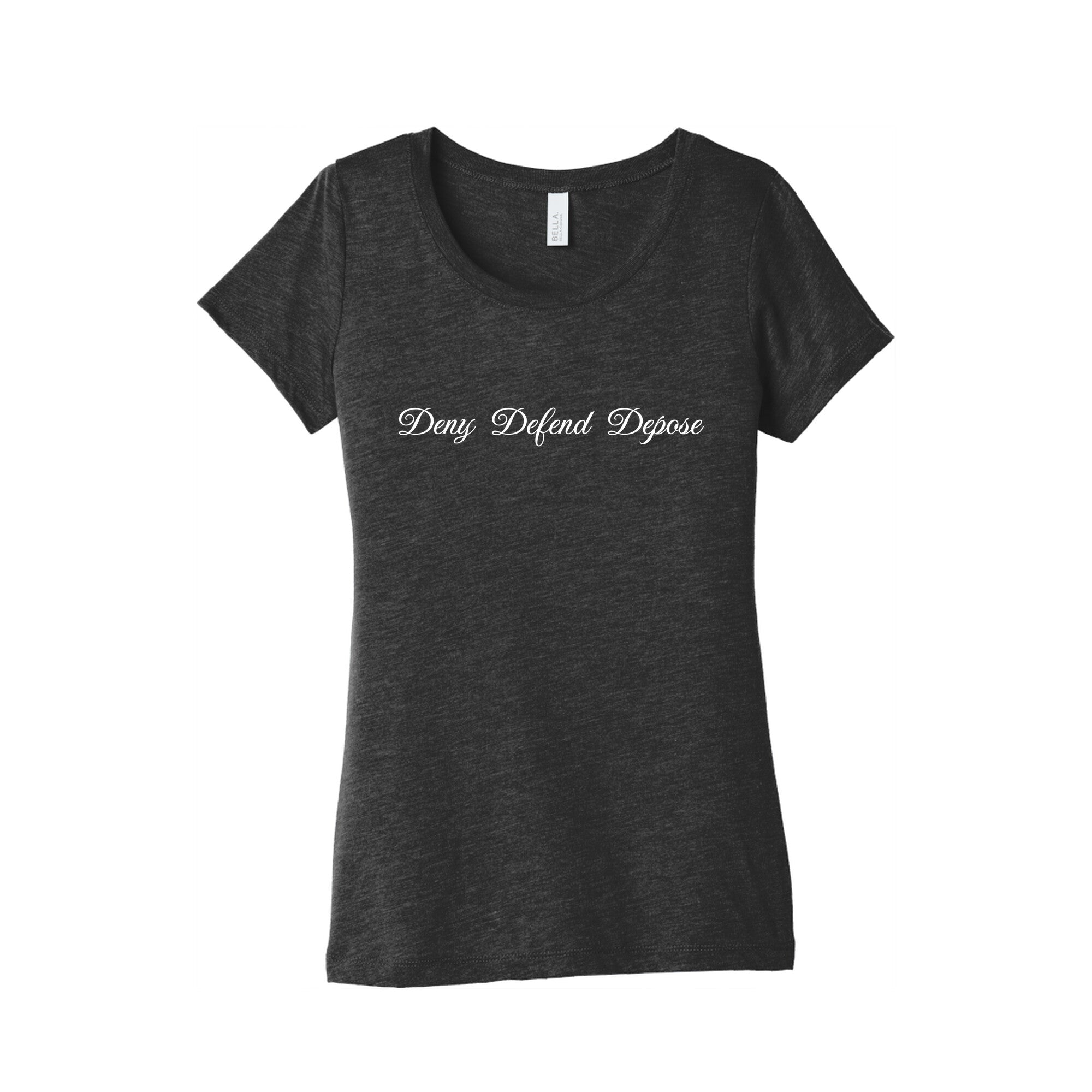 Deny Defend Depose 2 Womens Triblend Tee Style001 Hoodie, Sweatshirt | CoreVibeTees.com (Image 1)