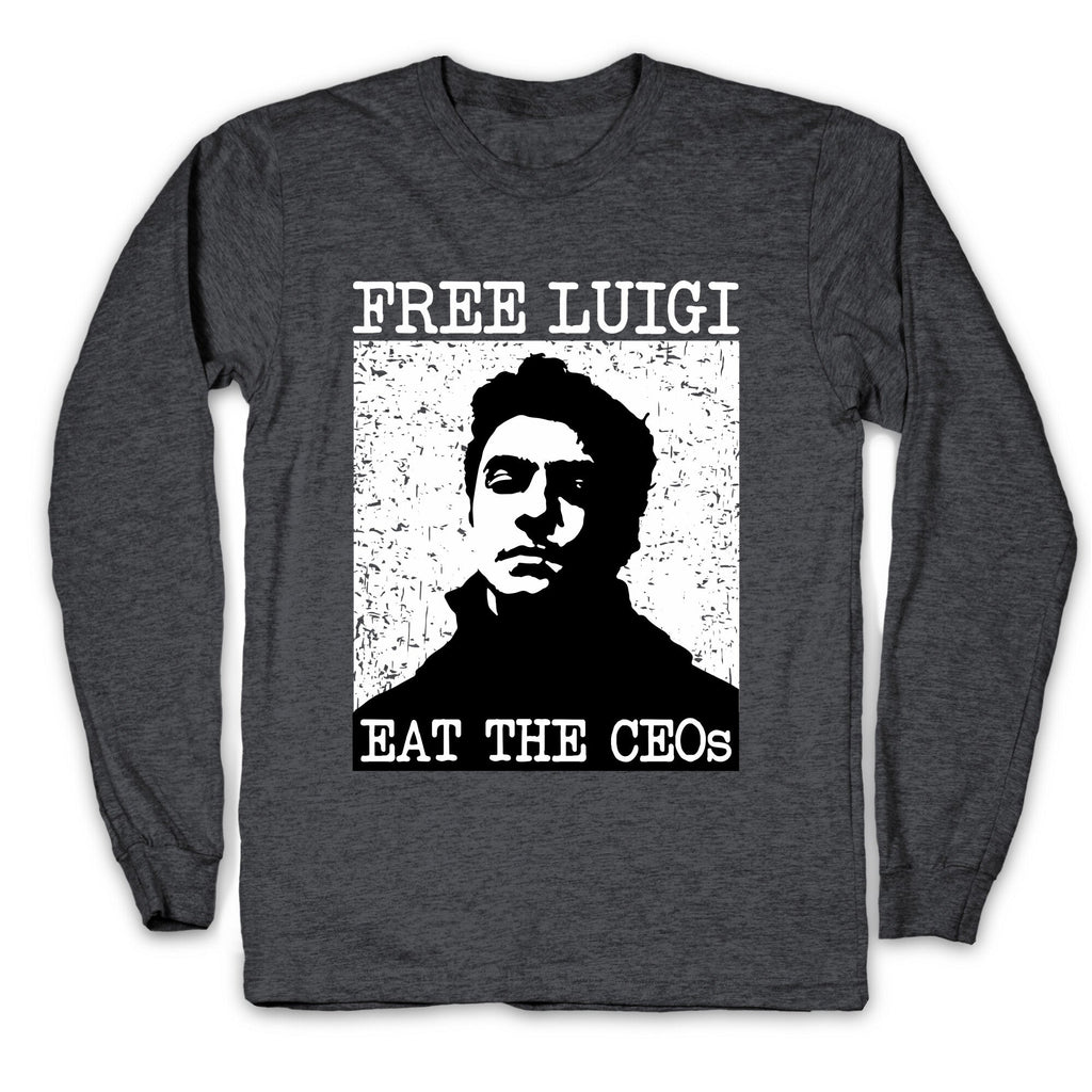 Free Luigi Eat the CEOs Longsleeve Tee Hoodie, Sweatshirt | CoreVibeTees.com (Image 2)
