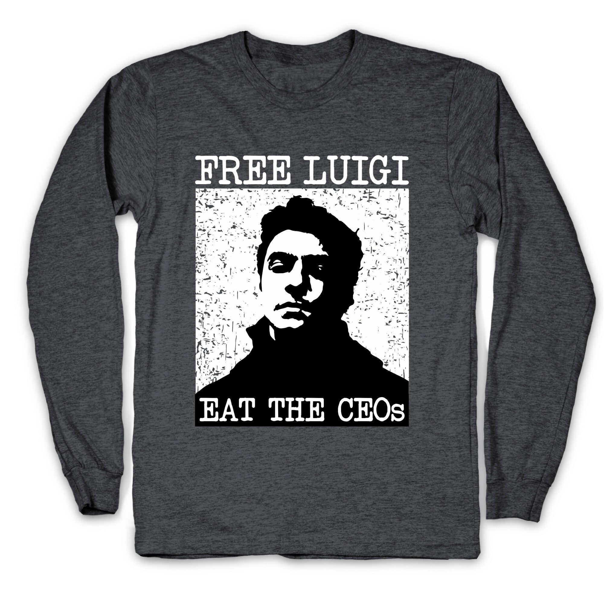 Free Luigi Eat the CEOs Longsleeve Tee Hoodie, Sweatshirt | CoreVibeTees.com (Image 2)