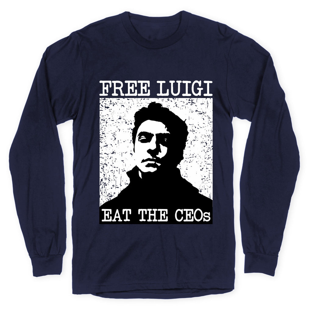 Free Luigi Eat the CEOs Longsleeve Tee Hoodie, Sweatshirt | CoreVibeTees.com (Image 4)