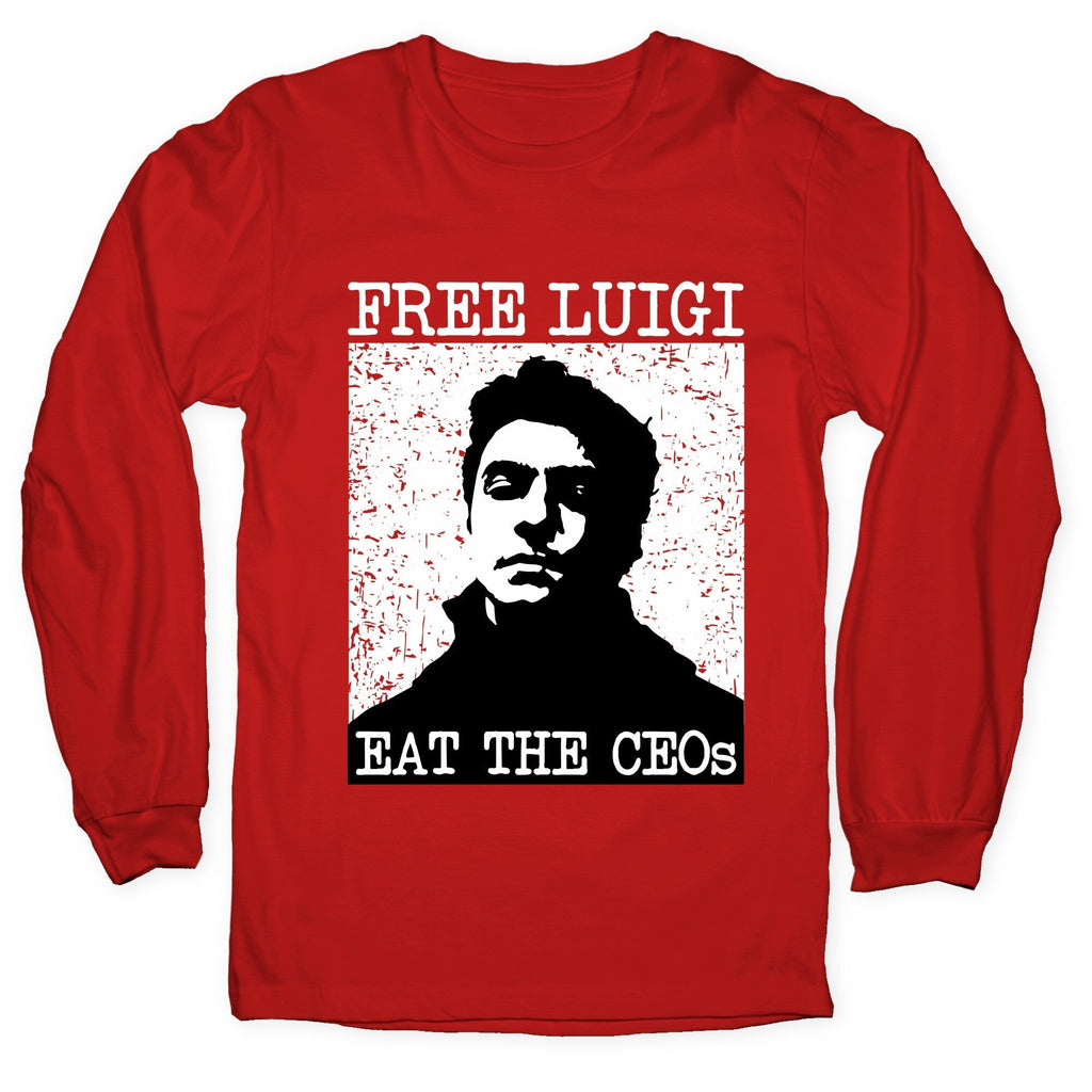Free Luigi Eat the CEOs Longsleeve Tee Hoodie, Sweatshirt | CoreVibeTees.com (Image 5)