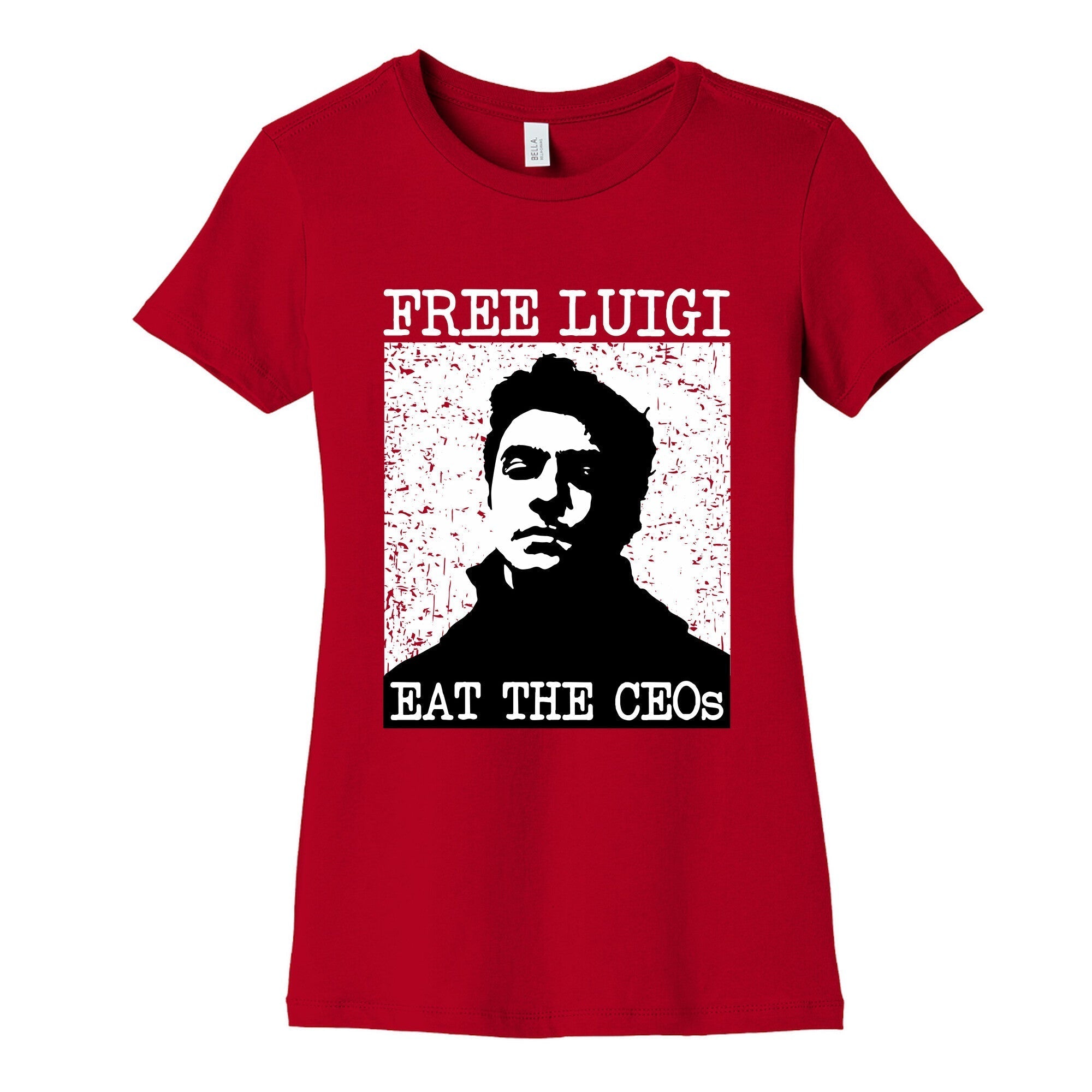 Free Luigi Eat the CEOs Womens Cotton Tee Hoodie, Sweatshirt | CoreVibeTees.com (Image 4)
