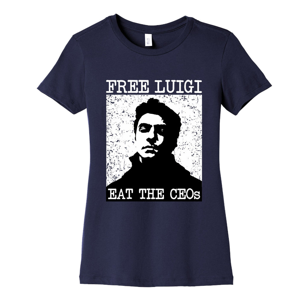 Free Luigi Eat the CEOs Womens Cotton Tee Hoodie, Sweatshirt | CoreVibeTees.com (Image 5)