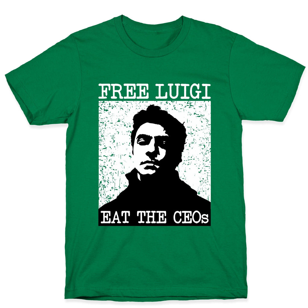 Free Luigi Eat the CEOs T-Shirt Hoodie, Sweatshirt | CoreVibeTees.com (Image 3)