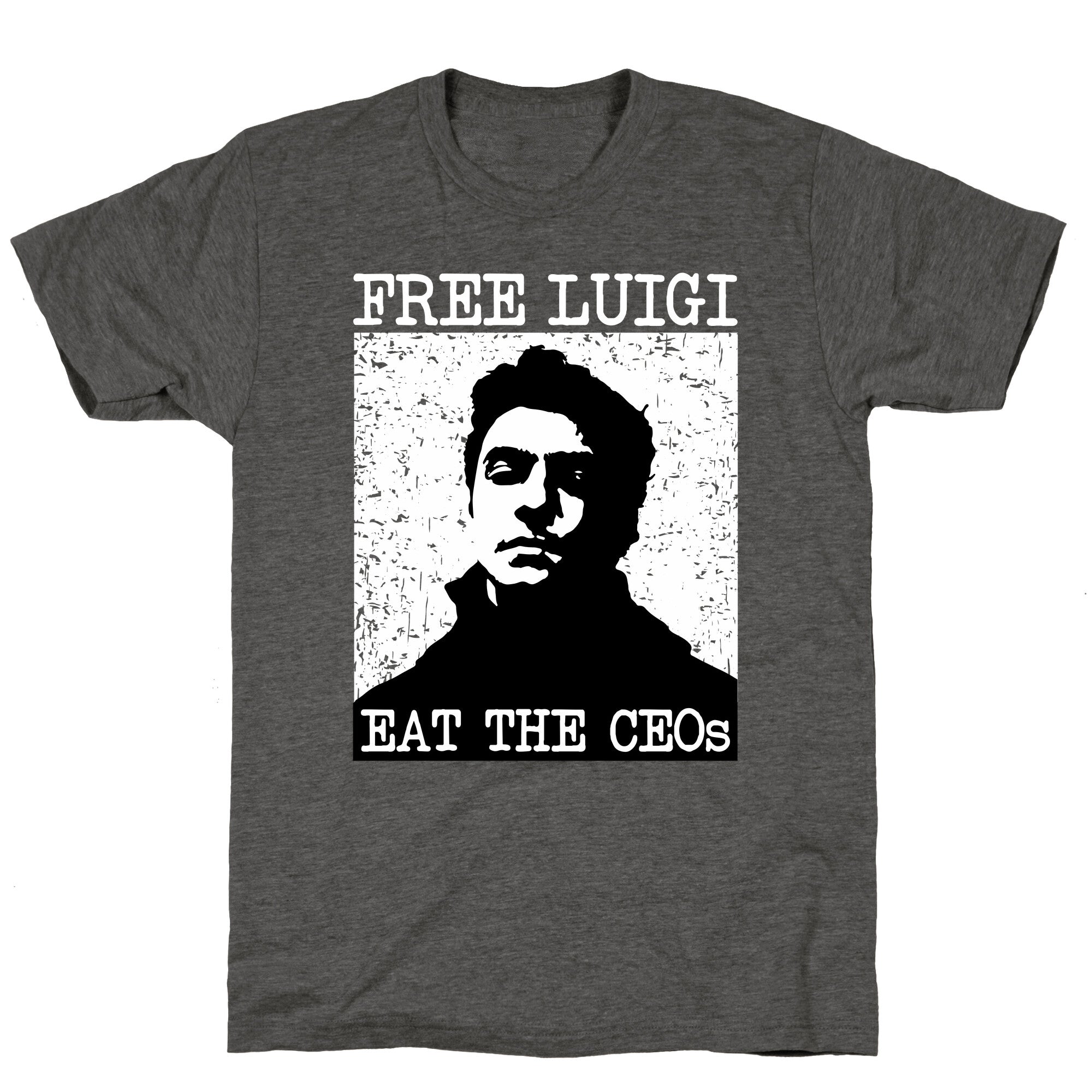 Free Luigi Eat the CEOs Unisex Triblend Tee Hoodie, Sweatshirt | CoreVibeTees.com (Image 2)
