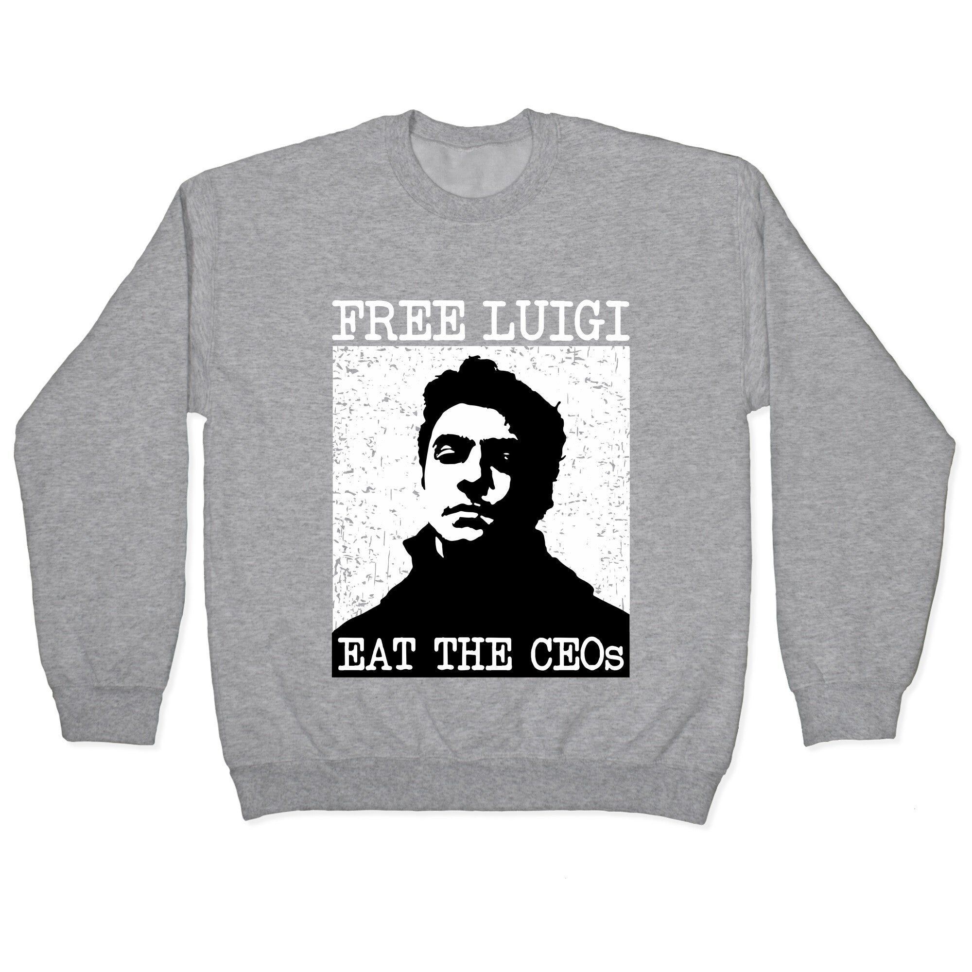 Free Luigi Eat the CEOs Crewneck Sweatshirt T-Shirts, Hoodie | CoreVibeTees.com (Image 2)