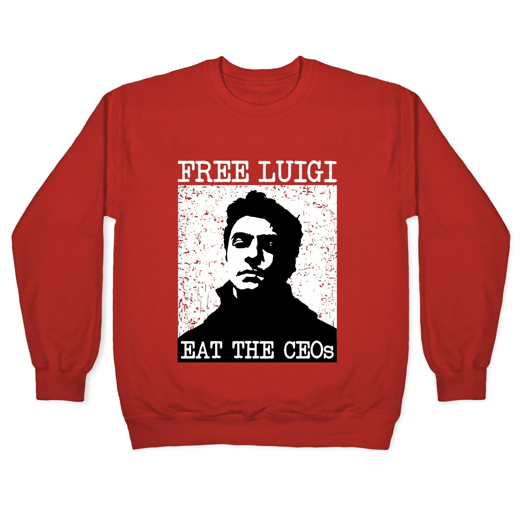Free Luigi Eat the CEOs Crewneck Sweatshirt T-Shirts, Hoodie | CoreVibeTees.com (Image 5)