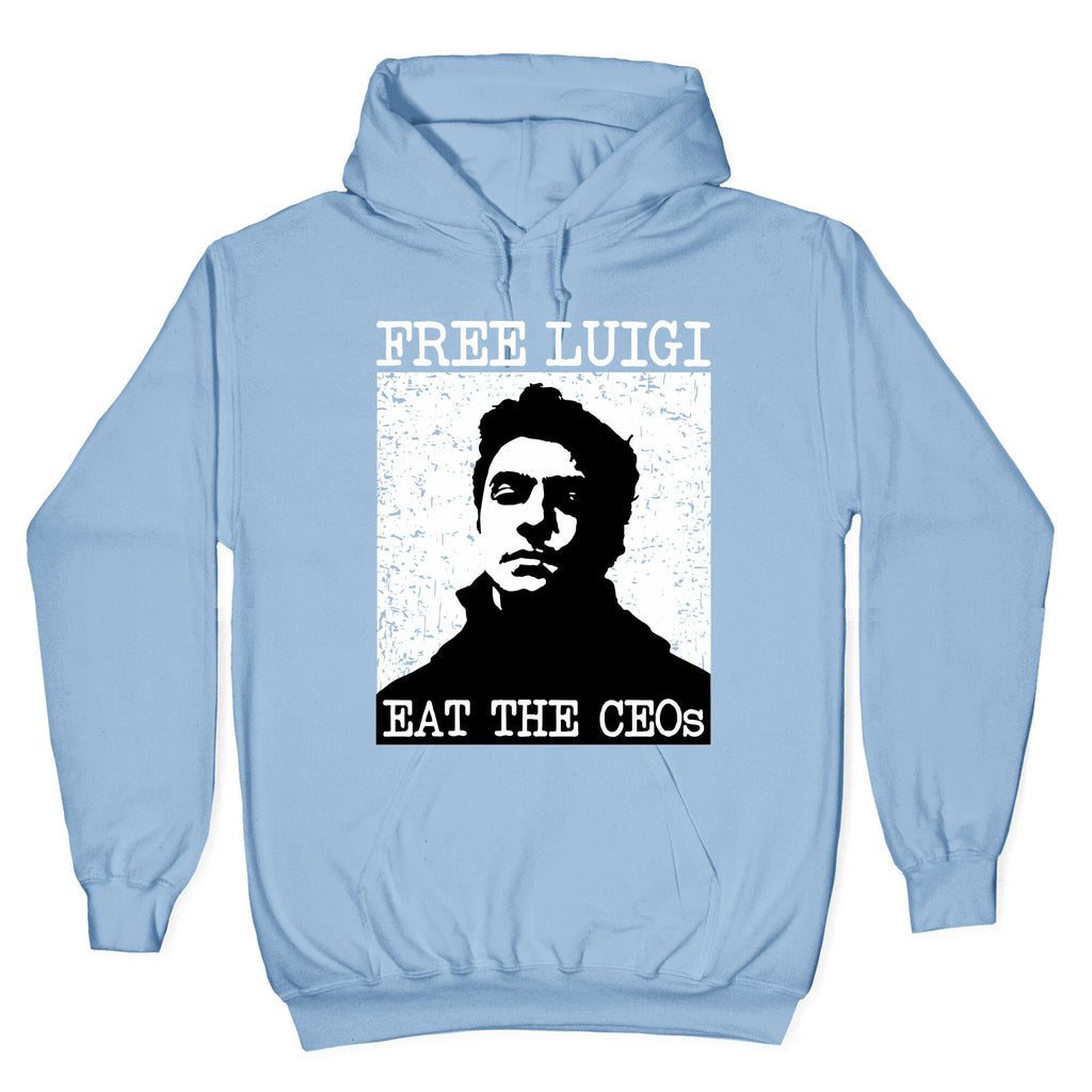 Free Luigi Eat the CEOs Hoodie T-Shirts, Sweatshirt | CoreVibeTees.com (Image 4)
