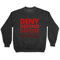 Deny Defend Depose Eat the CEOs Crewneck Sweatshirt T-Shirts, Hoodie | CoreVibeTees.com (Image 1)