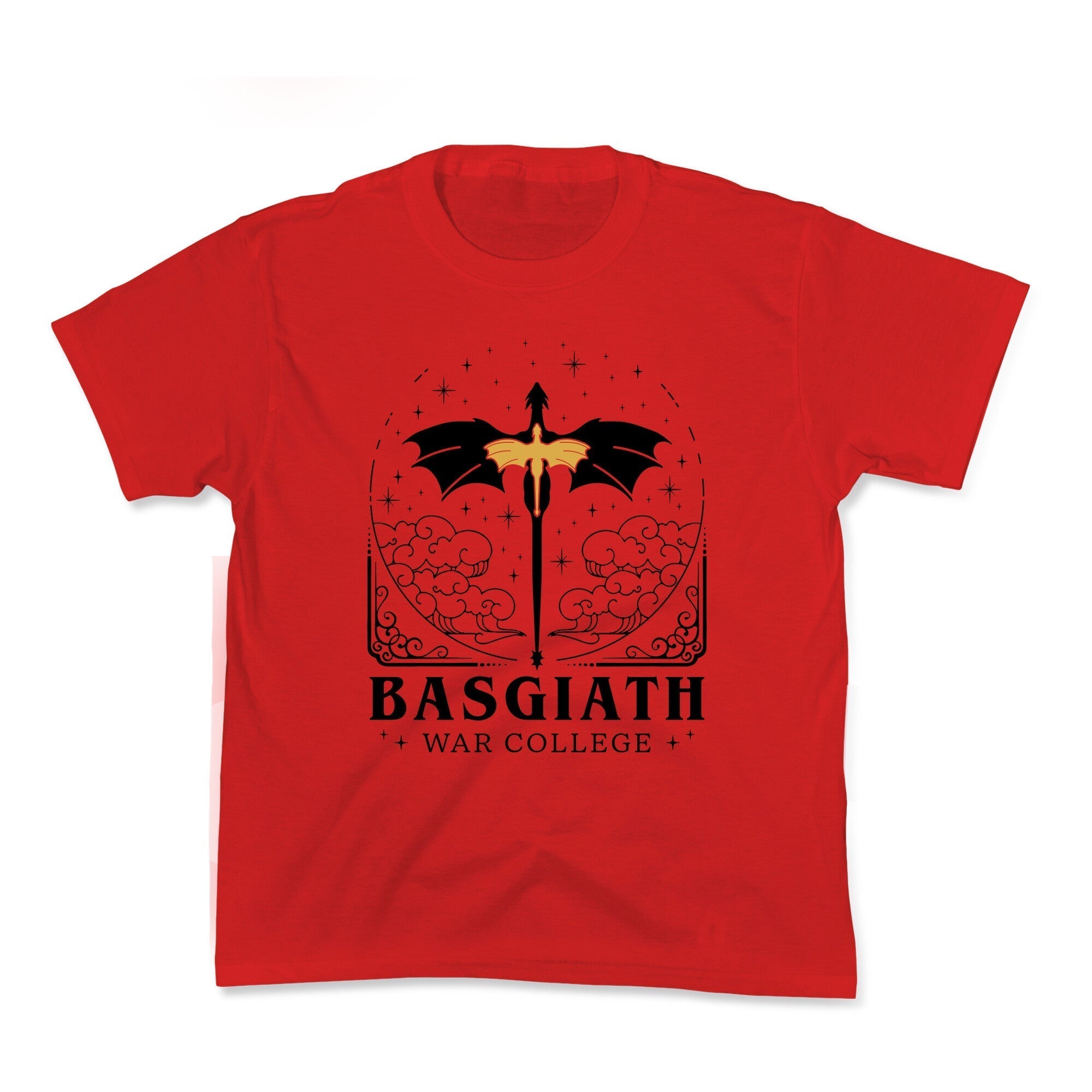 Fourth Wing Basgiath War College Kids Tee Hoodie, Sweatshirt | CoreVibeTees.com (Image 1)