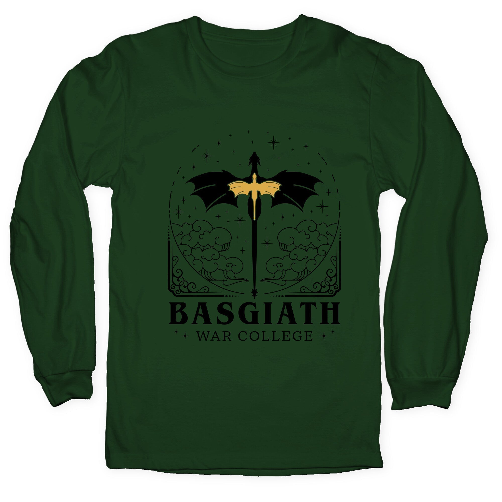 Fourth Wing Basgiath War College Longsleeve Tee Hoodie, Sweatshirt | CoreVibeTees.com (Image 1)