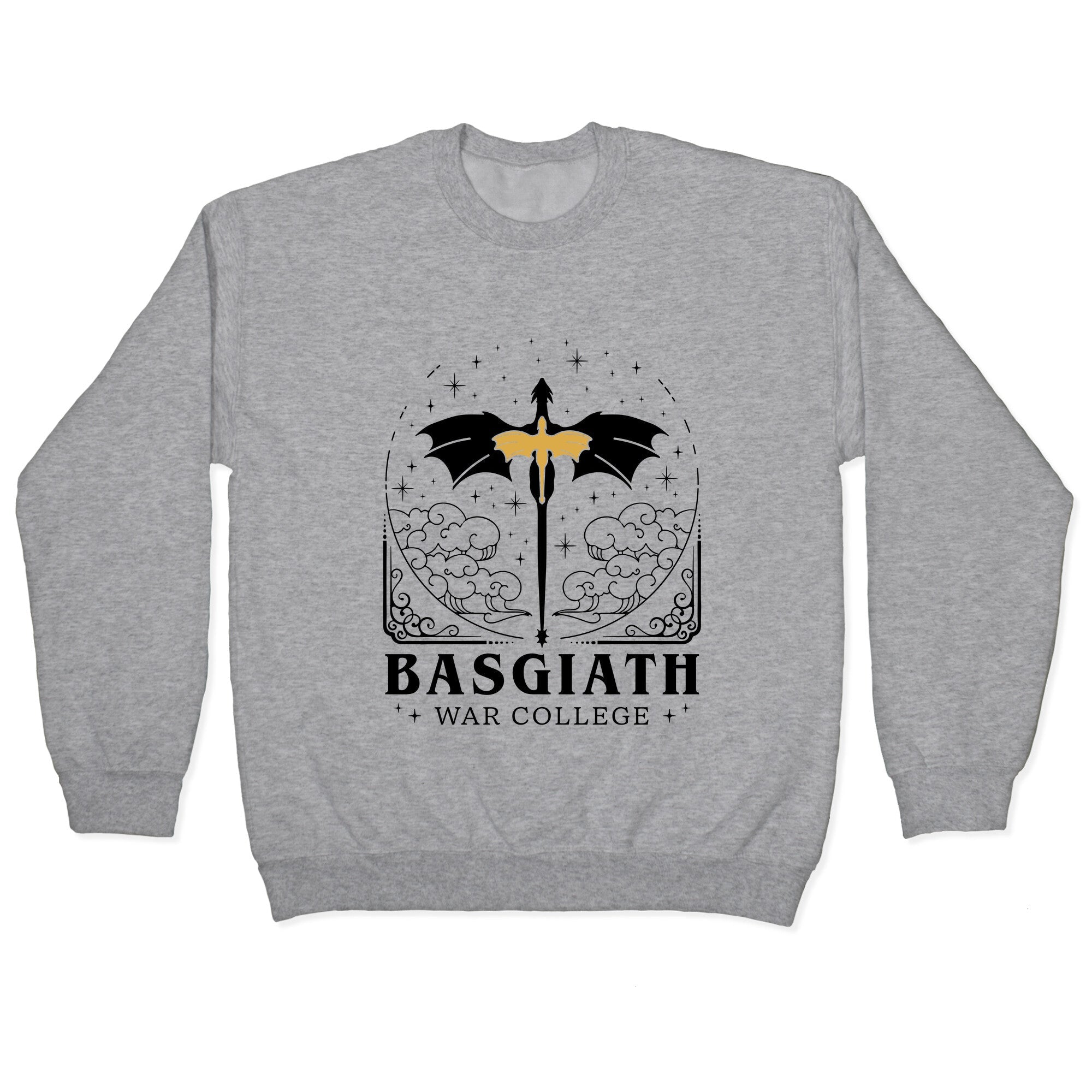Fourth Wing Basgiath War College Crewneck Sweatshirt T-Shirts, Hoodie | CoreVibeTees.com (Image 1)