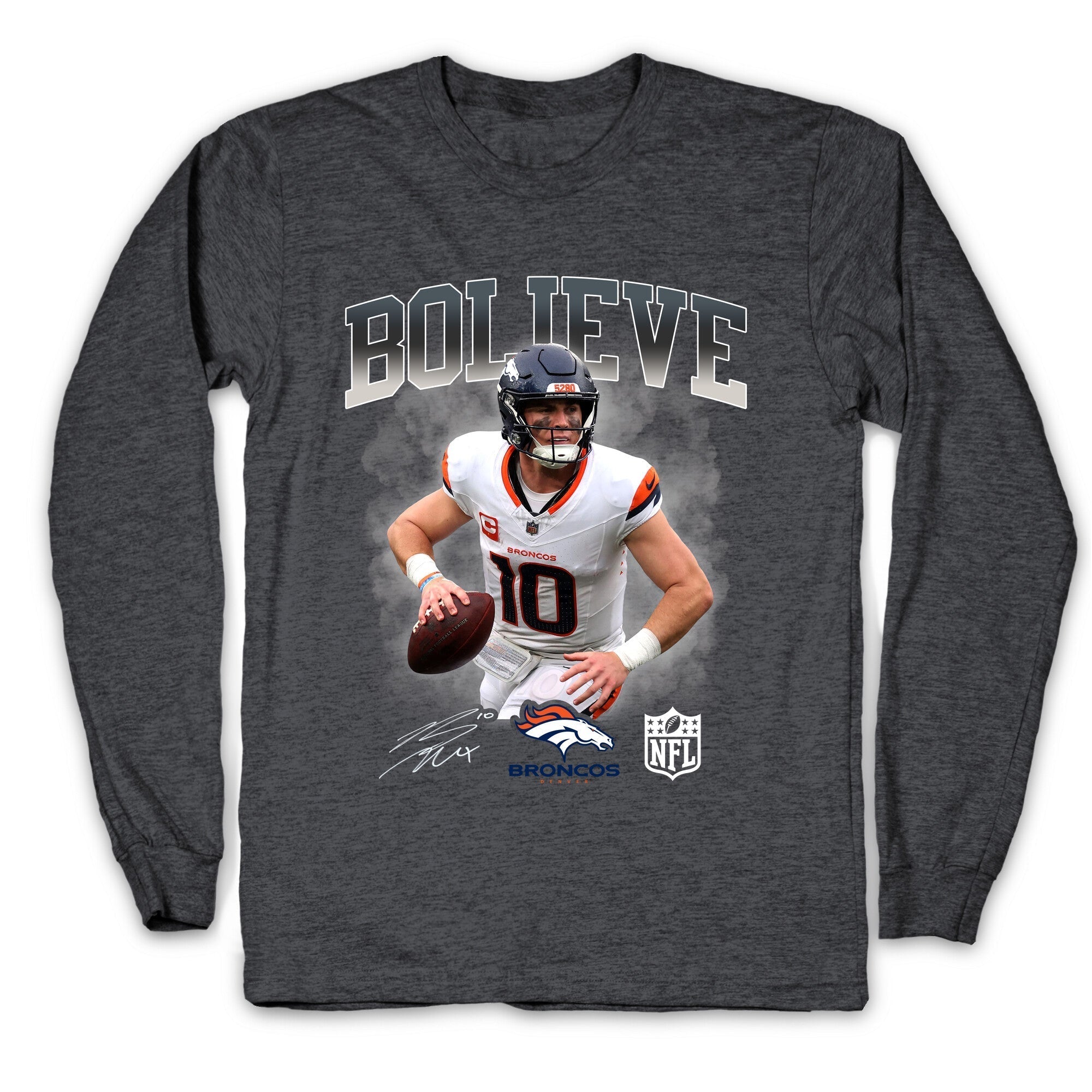 Bo Nix Bolieve Longsleeve Tee Hoodie, Sweatshirt | CoreVibeTees.com (Image 2)