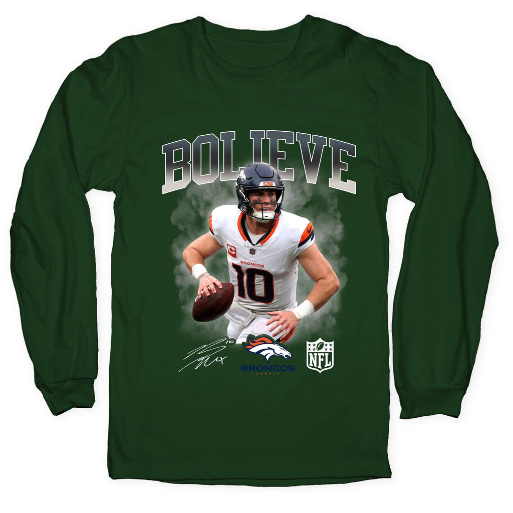 Bo Nix Bolieve Longsleeve Tee Hoodie, Sweatshirt | CoreVibeTees.com (Image 3)