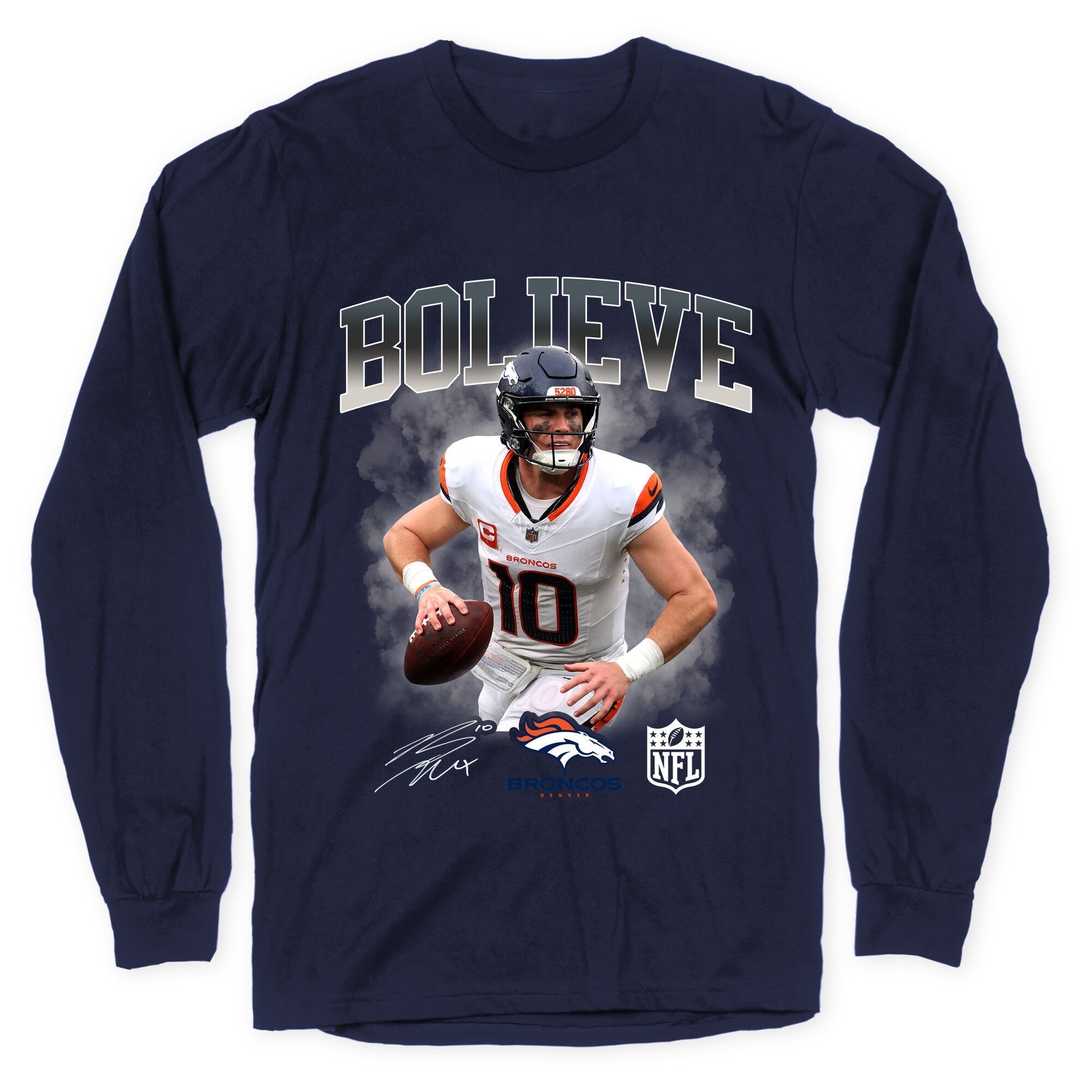 Bo Nix Bolieve Longsleeve Tee Hoodie, Sweatshirt | CoreVibeTees.com (Image 4)