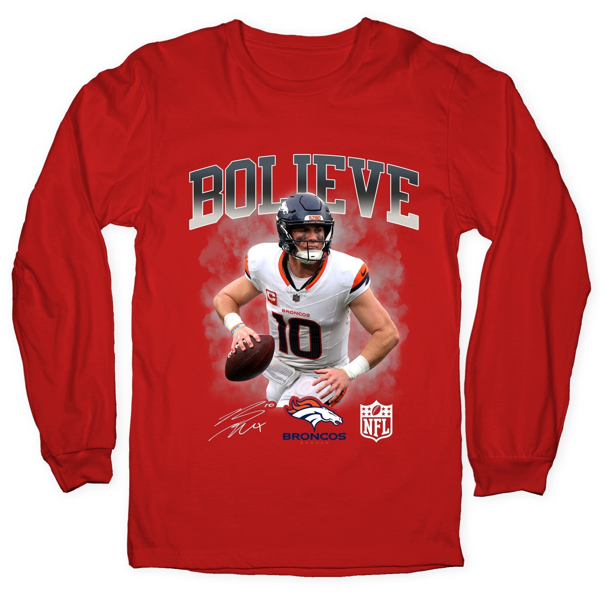 Bo Nix Bolieve Longsleeve Tee Hoodie, Sweatshirt | CoreVibeTees.com (Image 5)