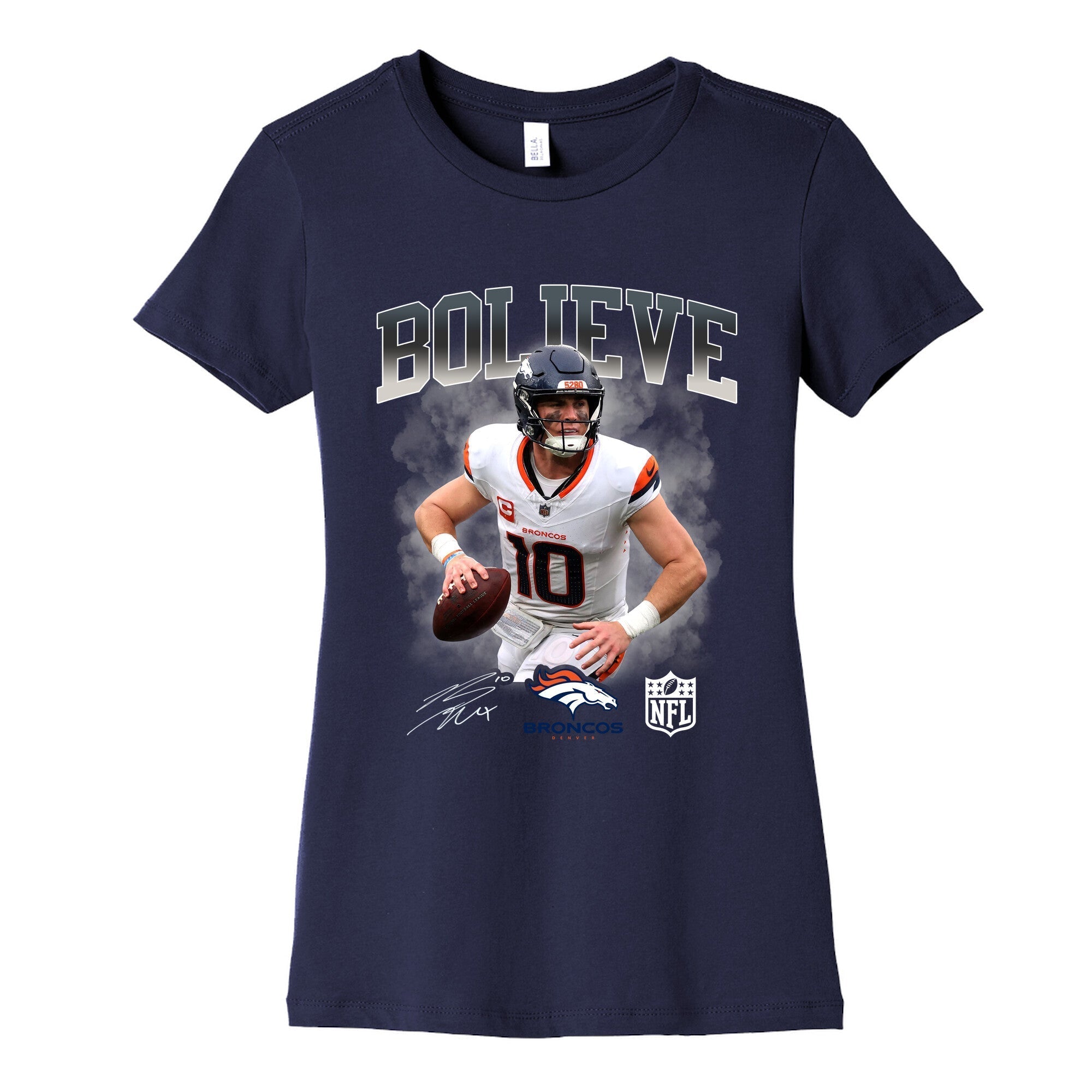 Bo Nix Bolieve Womens Cotton Tee Hoodie, Sweatshirt | CoreVibeTees.com (Image 5)