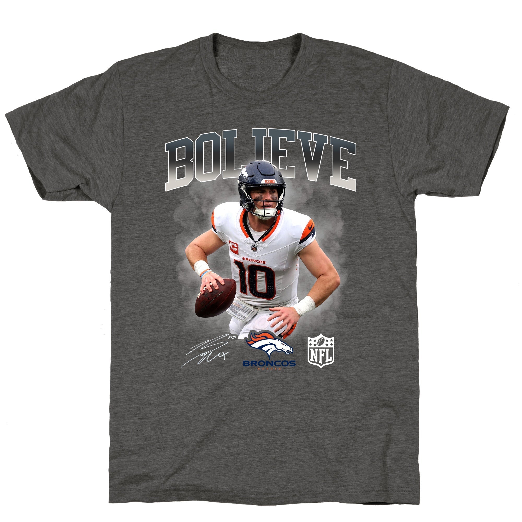 Bo Nix Bolieve Unisex Triblend Tee Hoodie, Sweatshirt | CoreVibeTees.com (Image 2)