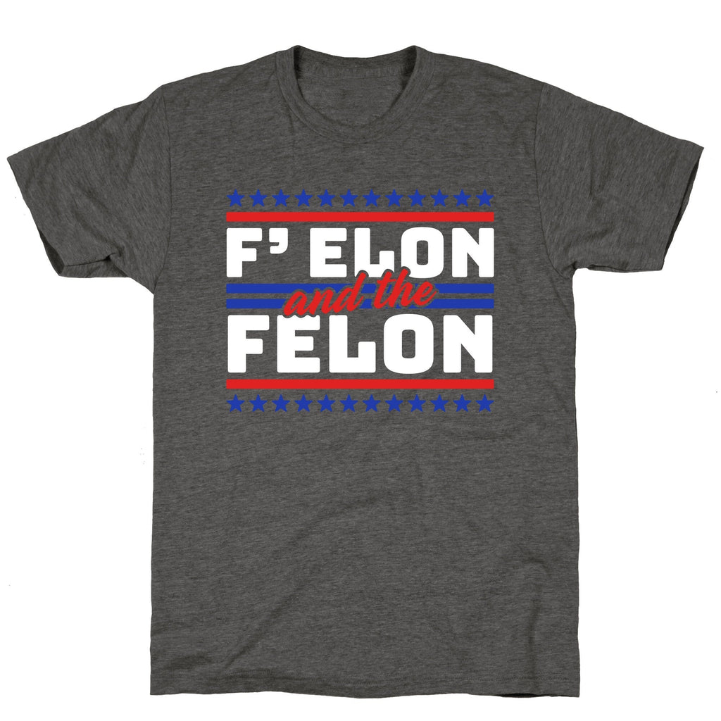 Elon & The Felon Unisex Triblend Tee Hoodie, Sweatshirt | CoreVibeTees.com (Image 2)