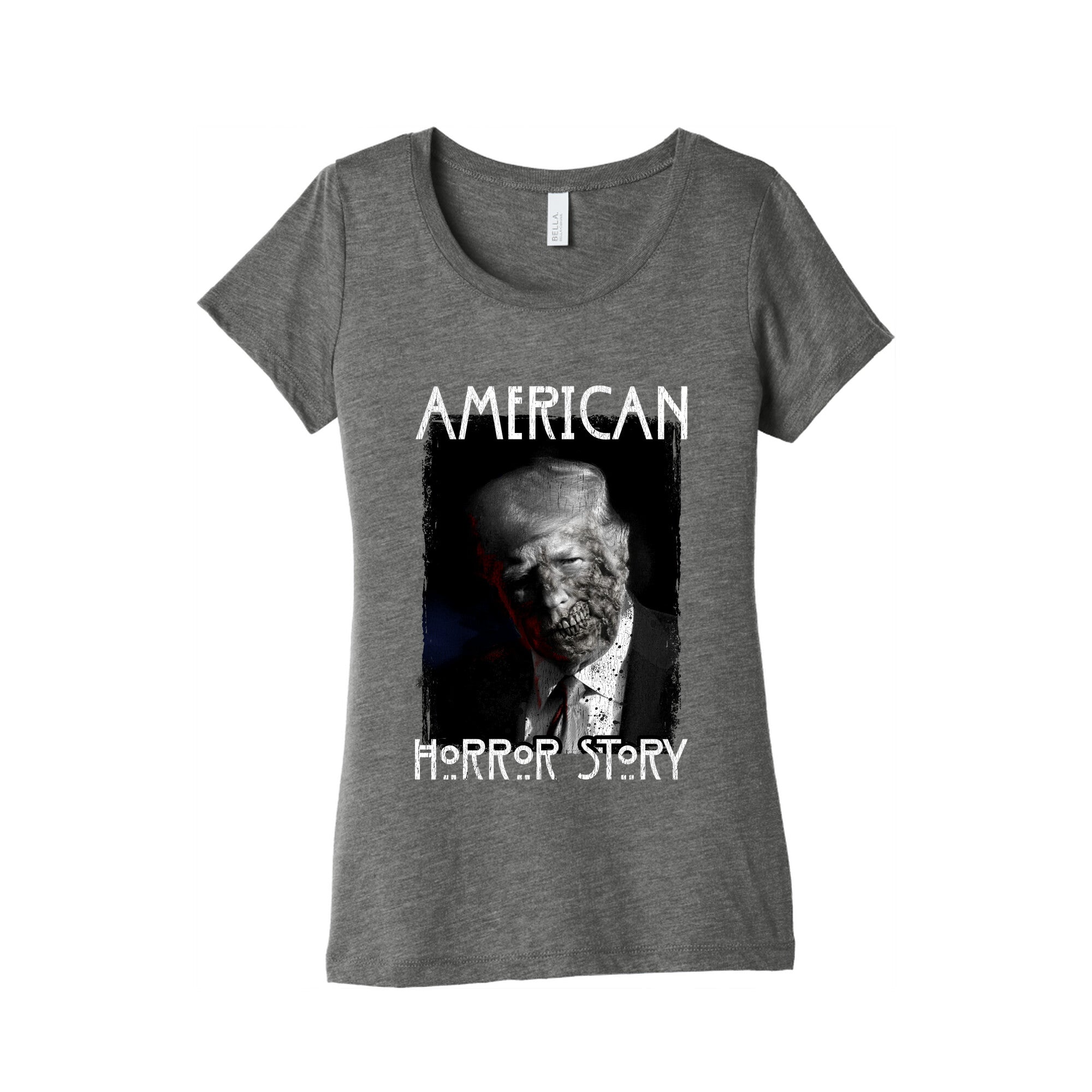 American Horror Story Trump Womens Triblend Tee Hoodie, Sweatshirt | CoreVibeTees.com (Image 2)