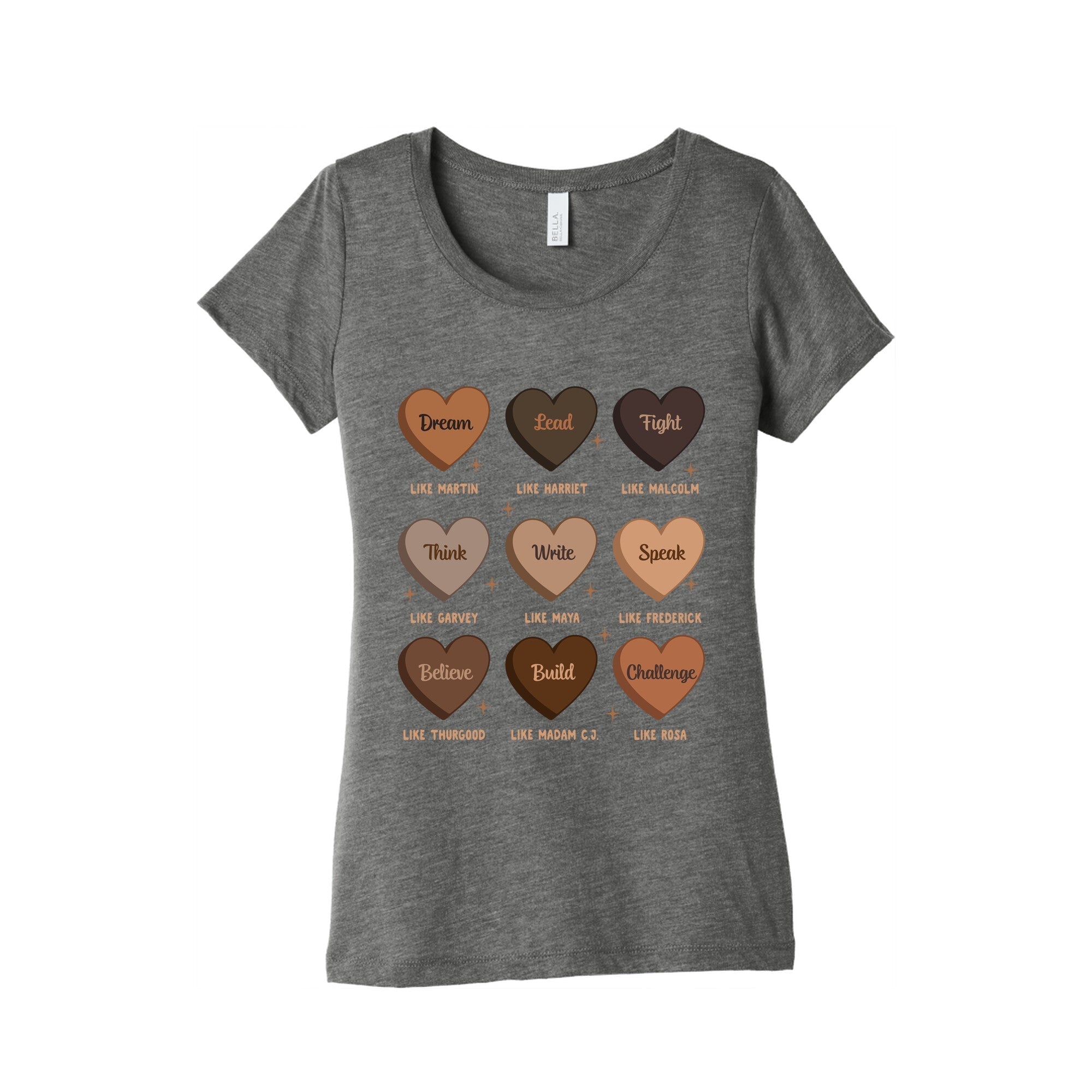 Celebrating Black History Leaders Womens Triblend Tee Hoodie, Sweatshirt | CoreVibeTees.com (Image 2)