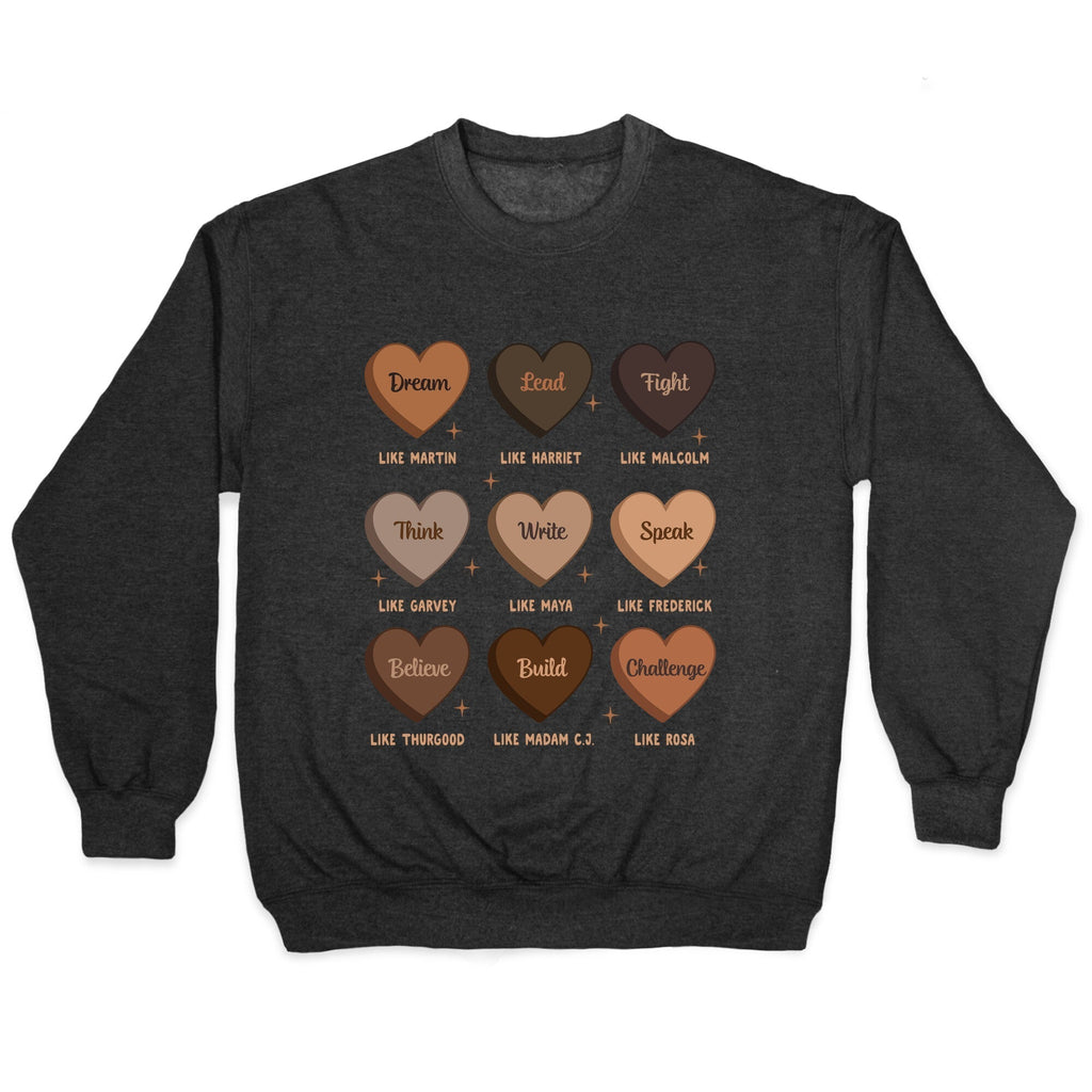 Celebrating Black History Leaders Crewneck Sweatshirt T-Shirts, Hoodie | CoreVibeTees.com (Image 1)