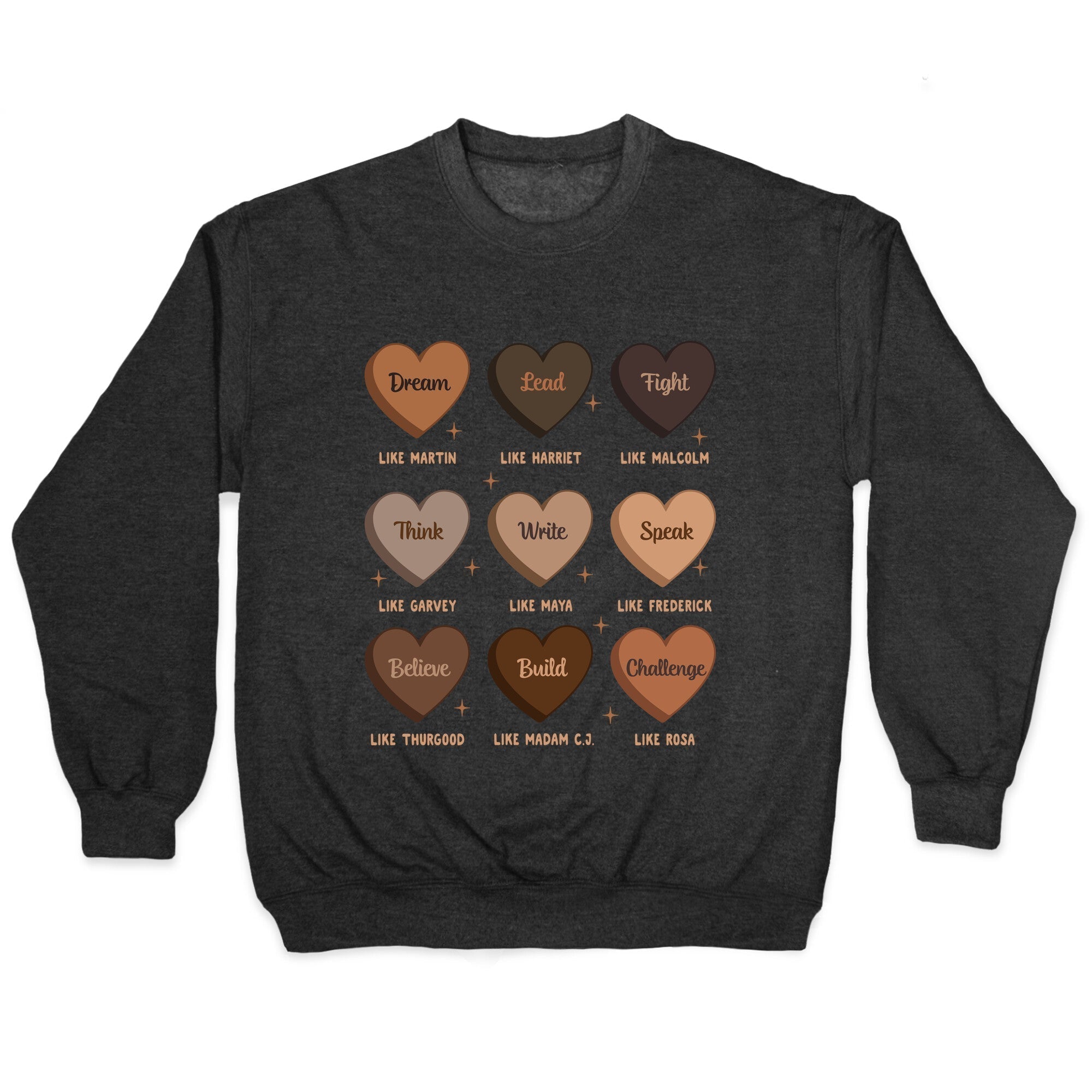 Celebrating Black History Leaders Crewneck Sweatshirt T-Shirts, Hoodie | CoreVibeTees.com (Image 1)