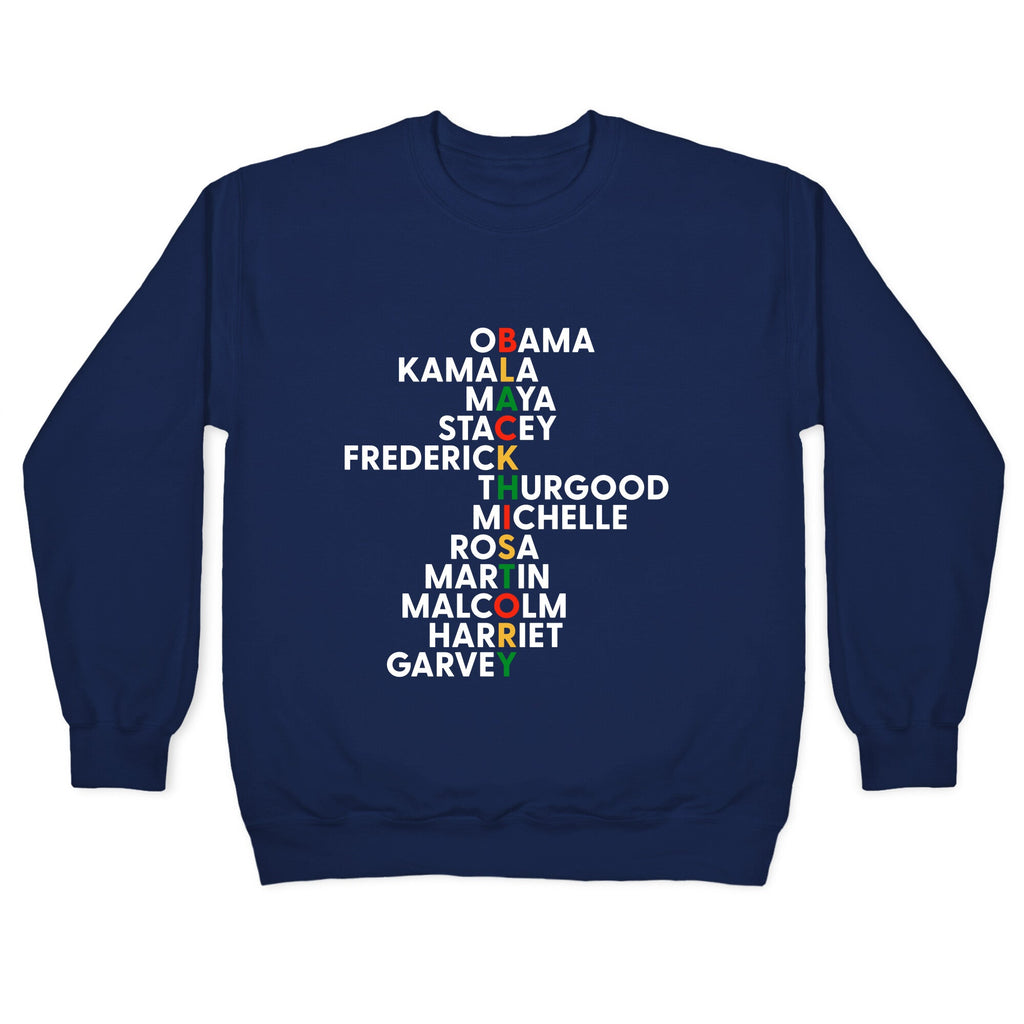 Black History Month Leaders Crewneck Sweatshirt T-Shirts, Hoodie | CoreVibeTees.com (Image 4)