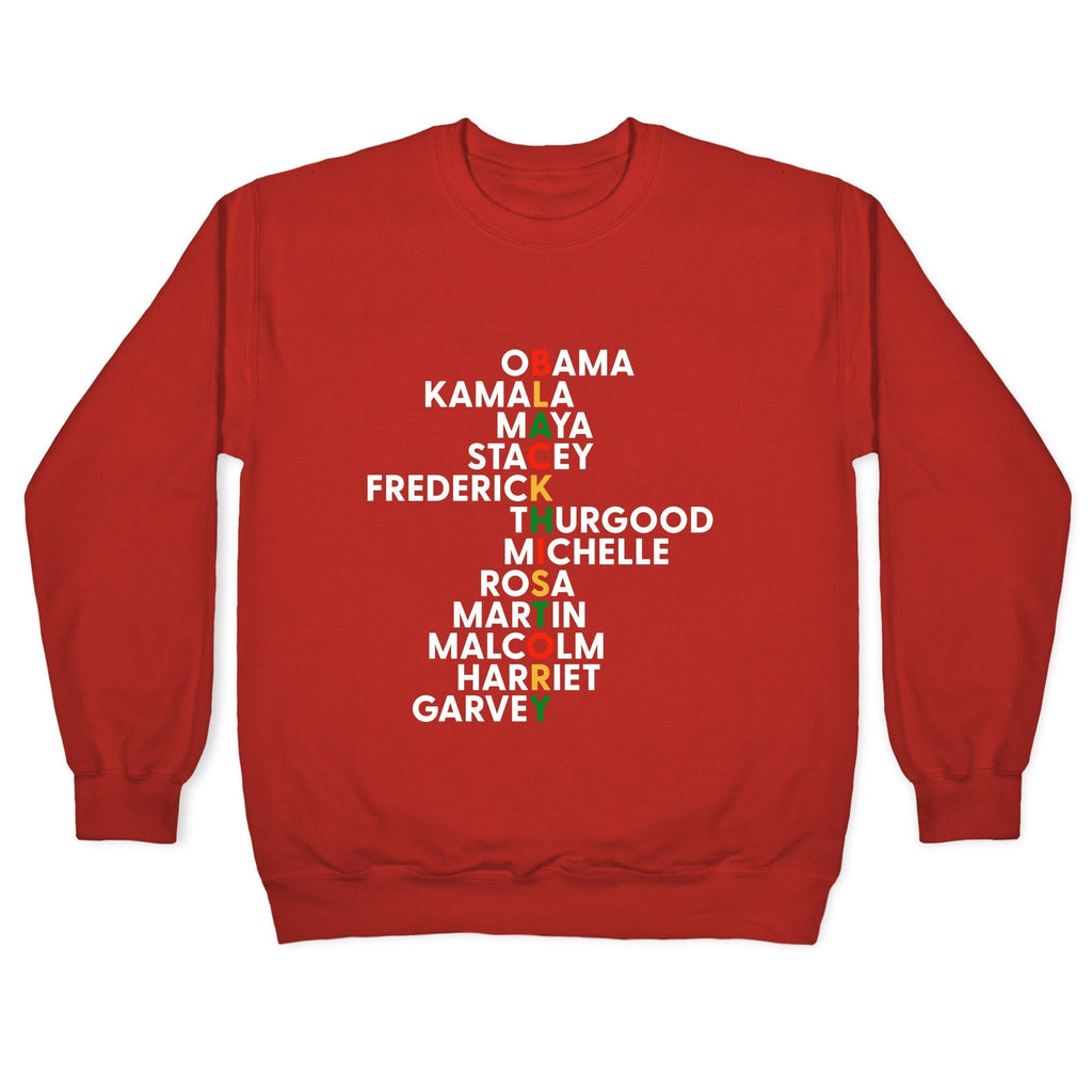 Black History Month Leaders Crewneck Sweatshirt T-Shirts, Hoodie | CoreVibeTees.com (Image 5)