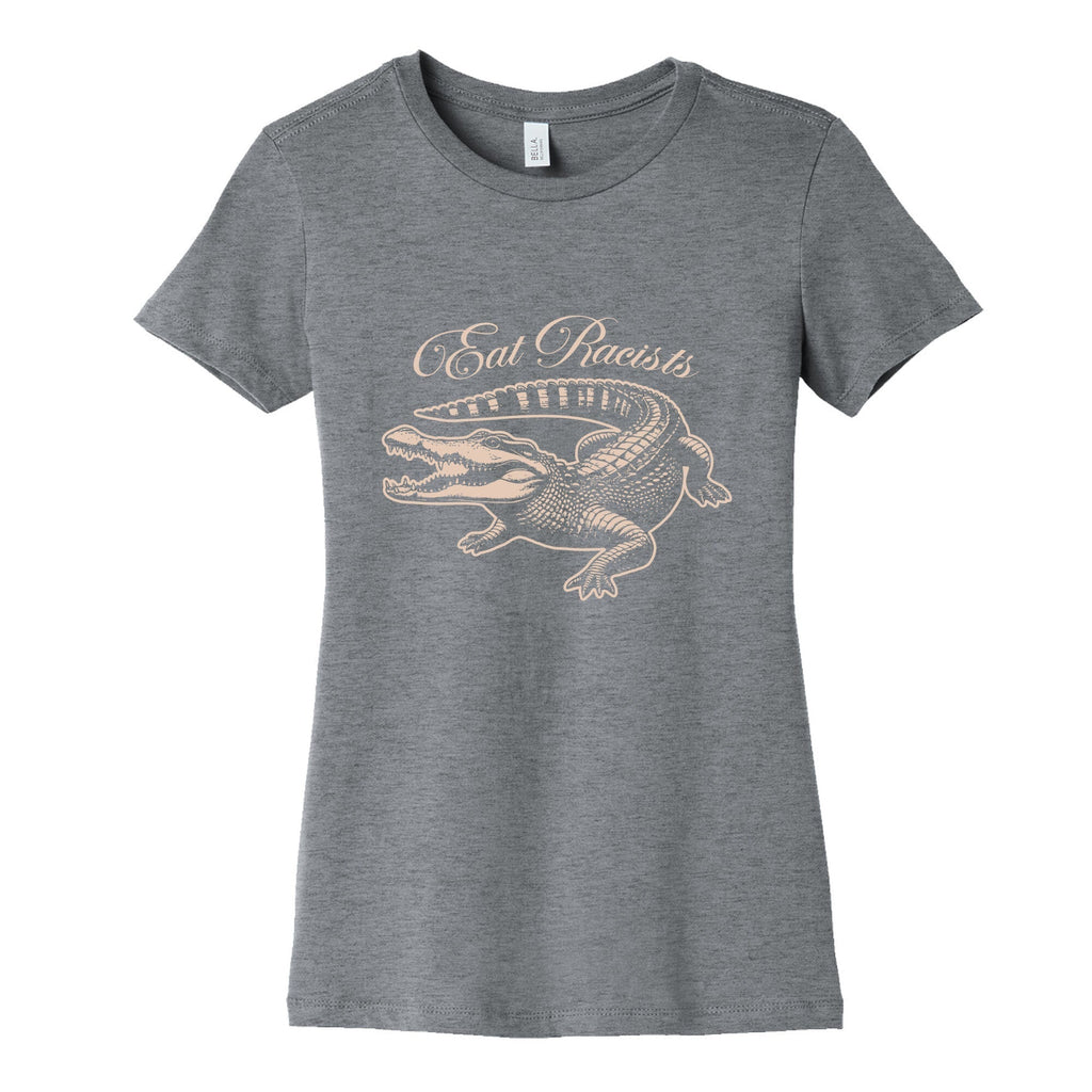 Eat Racists Womens Cotton Tee Hoodie, Sweatshirt | CoreVibeTees.com (Image 1)