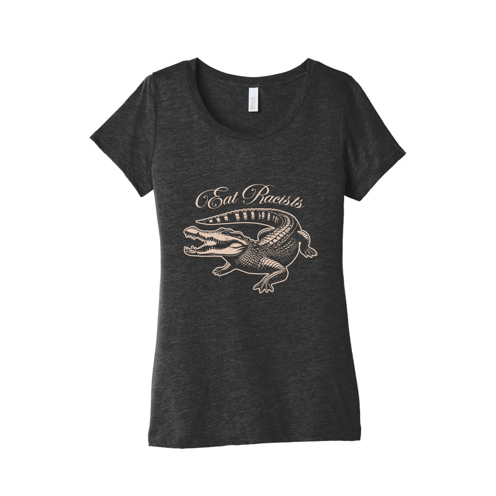 Eat Racists Womens Triblend Tee Hoodie, Sweatshirt | CoreVibeTees.com (Image 1)