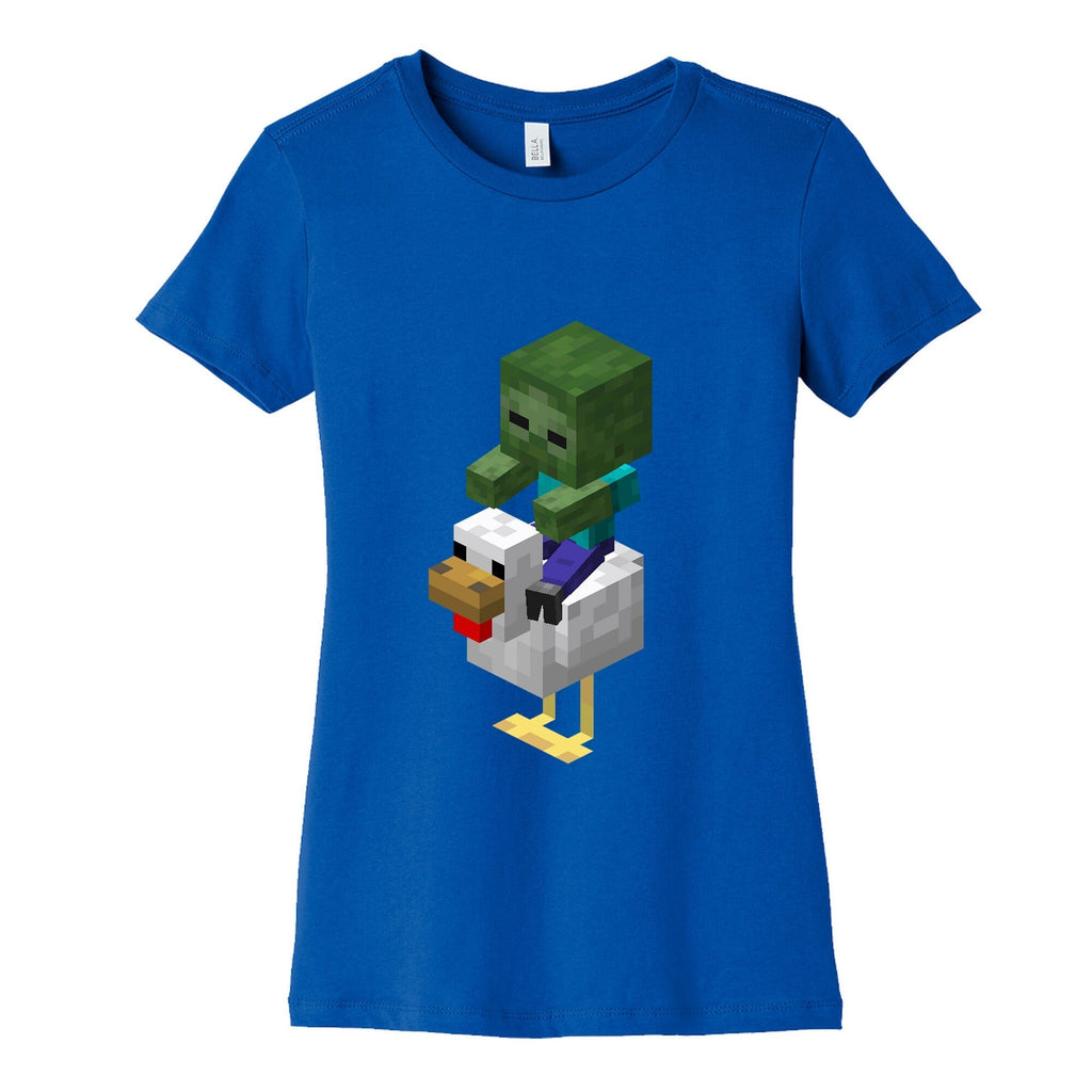 Chicken Jockey Womens Cotton Tee Hoodie, Sweatshirt | CoreVibeTees.com (Image 2)