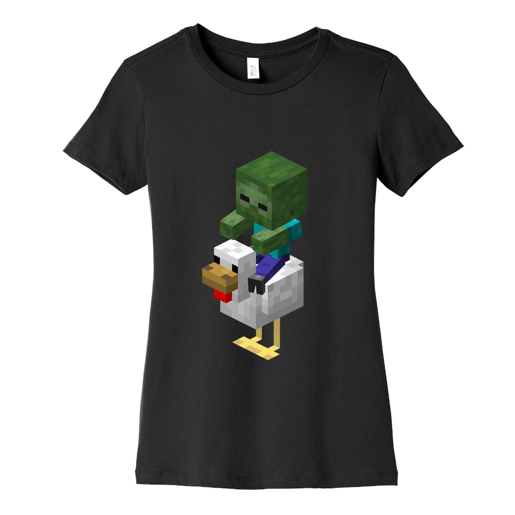 Chicken Jockey Womens Cotton Tee Hoodie, Sweatshirt | CoreVibeTees.com (Image 3)
