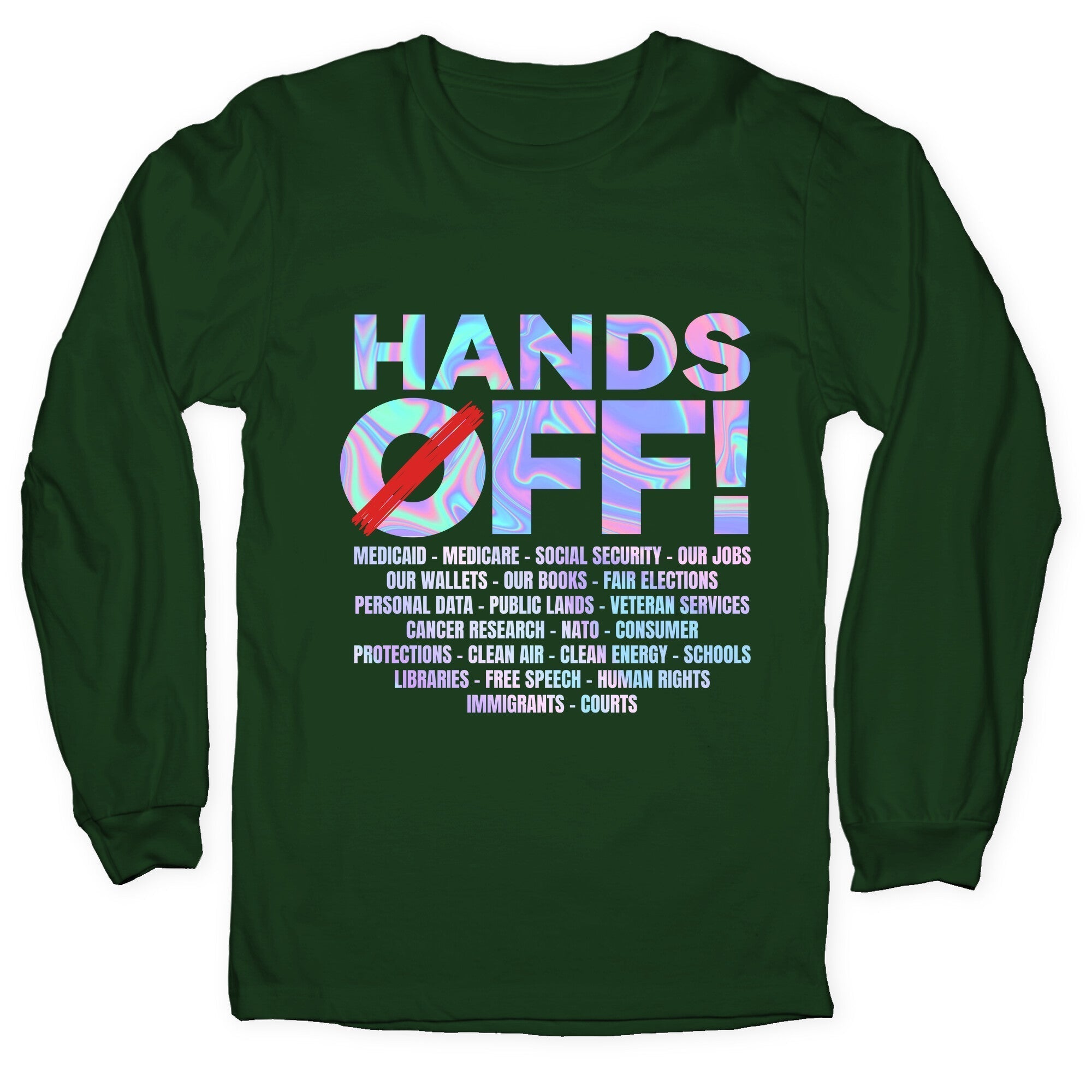 Hands Off Protest Longsleeve Tee Hoodie, Sweatshirt | CoreVibeTees.com (Image 3)