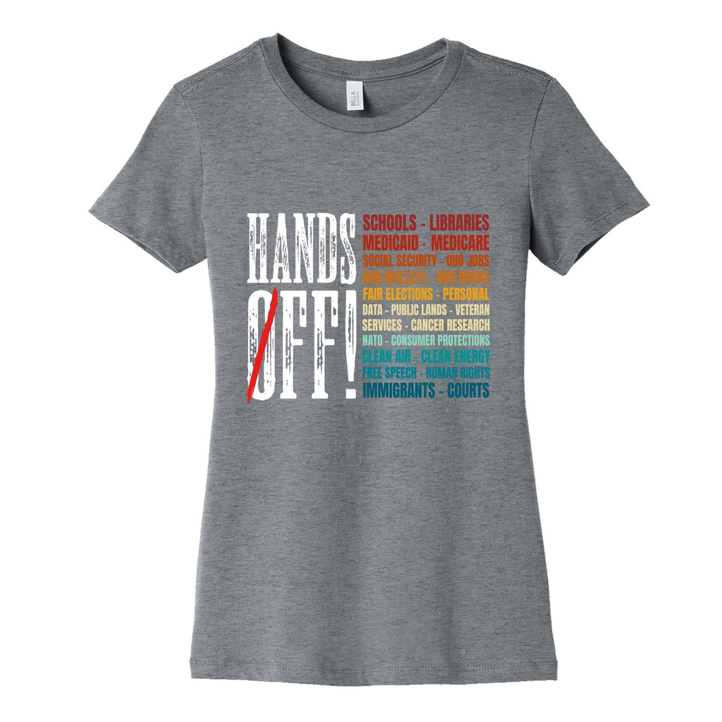 Hands Off Trump Protest Womens Cotton Tee Hoodie, Sweatshirt | CoreVibeTees.com (Image 1)