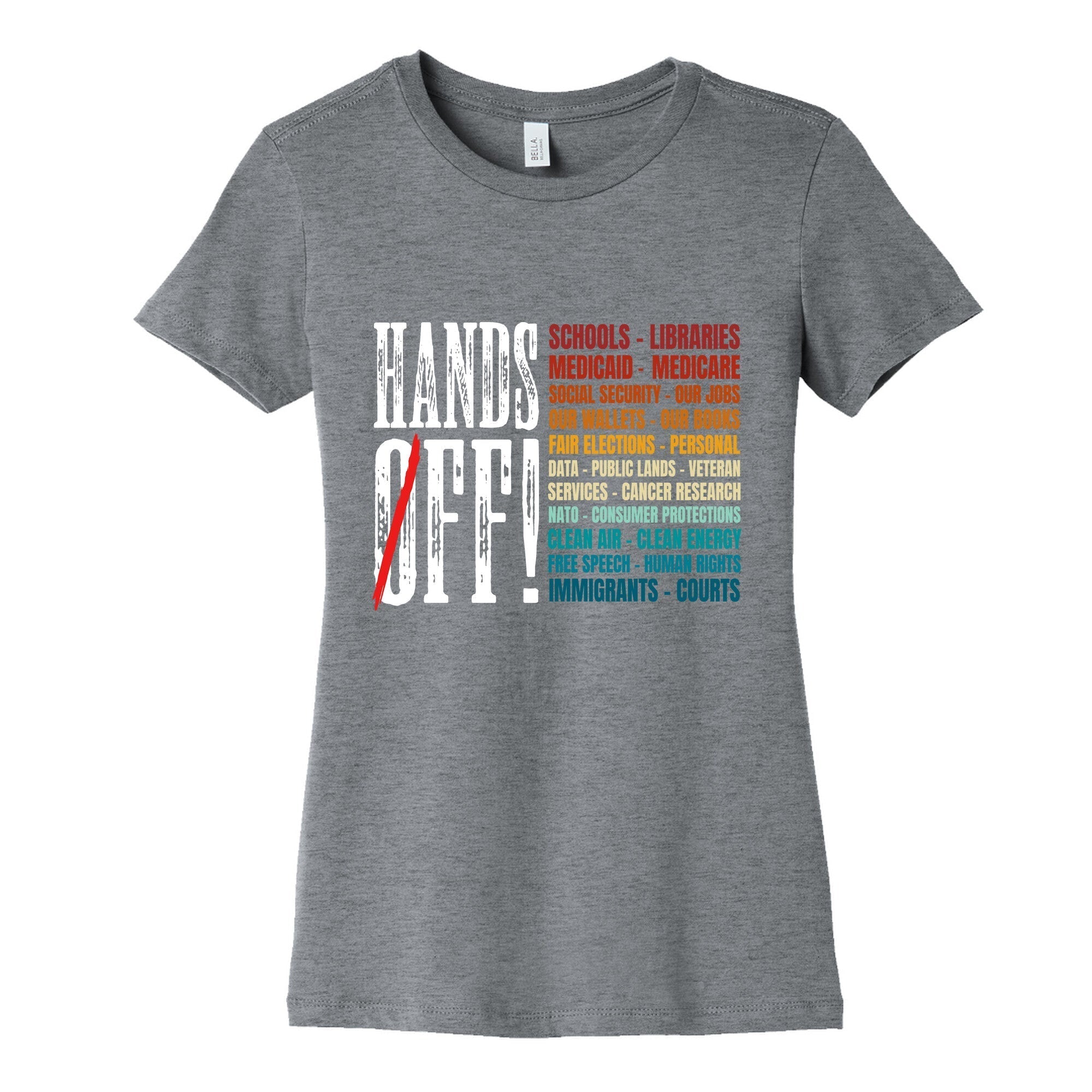 Hands Off Trump Protest Womens Cotton Tee Hoodie, Sweatshirt | CoreVibeTees.com (Image 1)