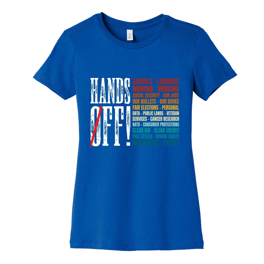 Hands Off Trump Protest Womens Cotton Tee Hoodie, Sweatshirt | CoreVibeTees.com (Image 2)